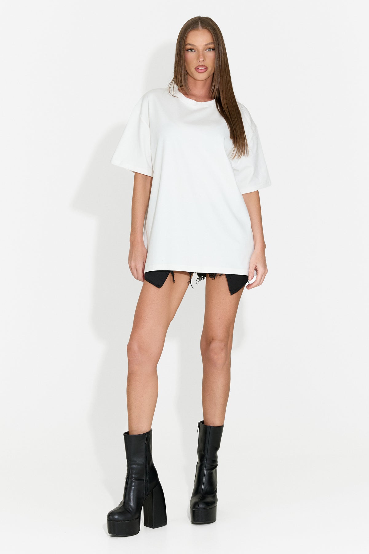 T-shirt casual da donna bianca Foreloin Bogas
