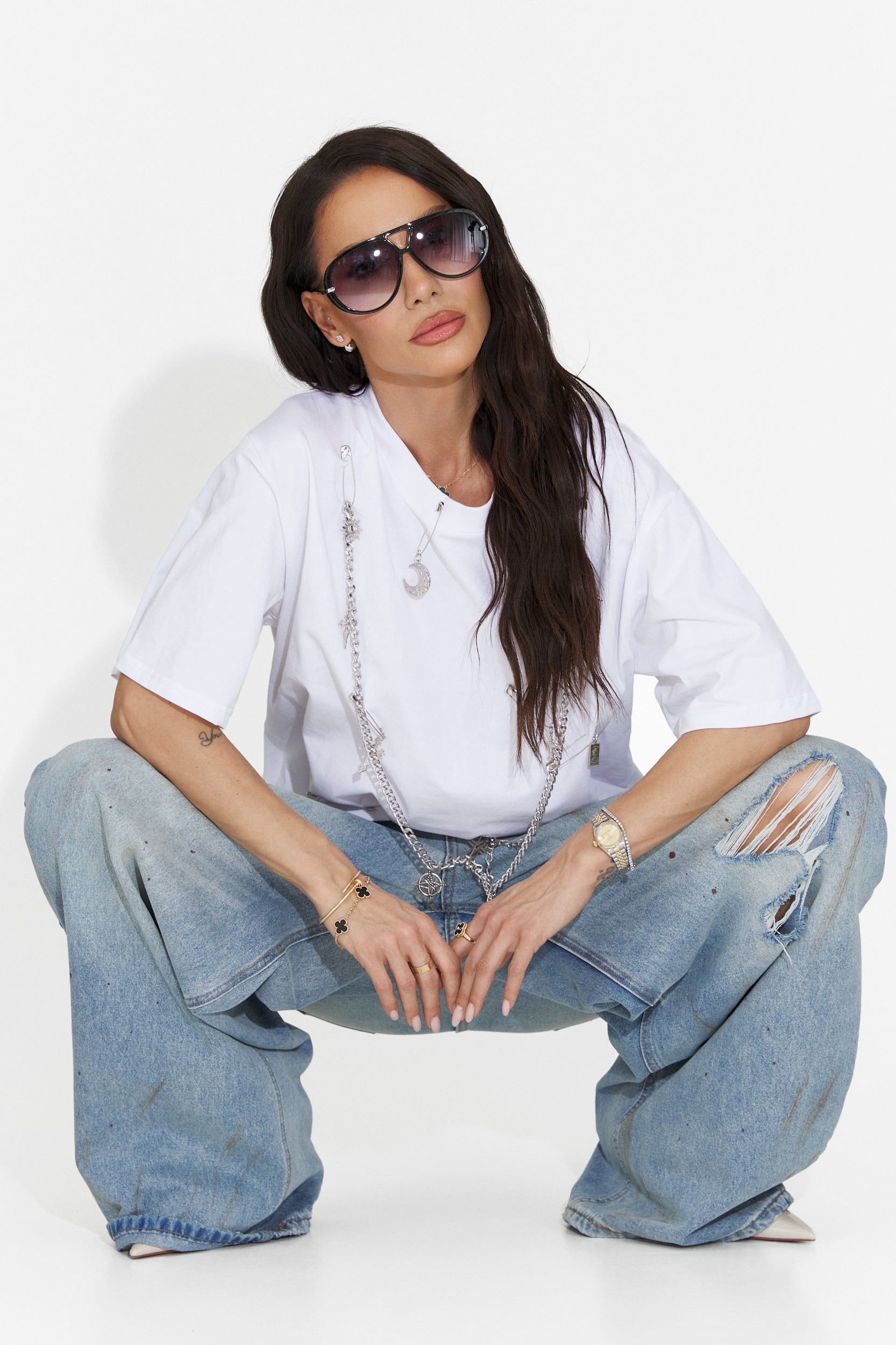 Kohleria Bogas T-shirt Casual Bianca da Donna