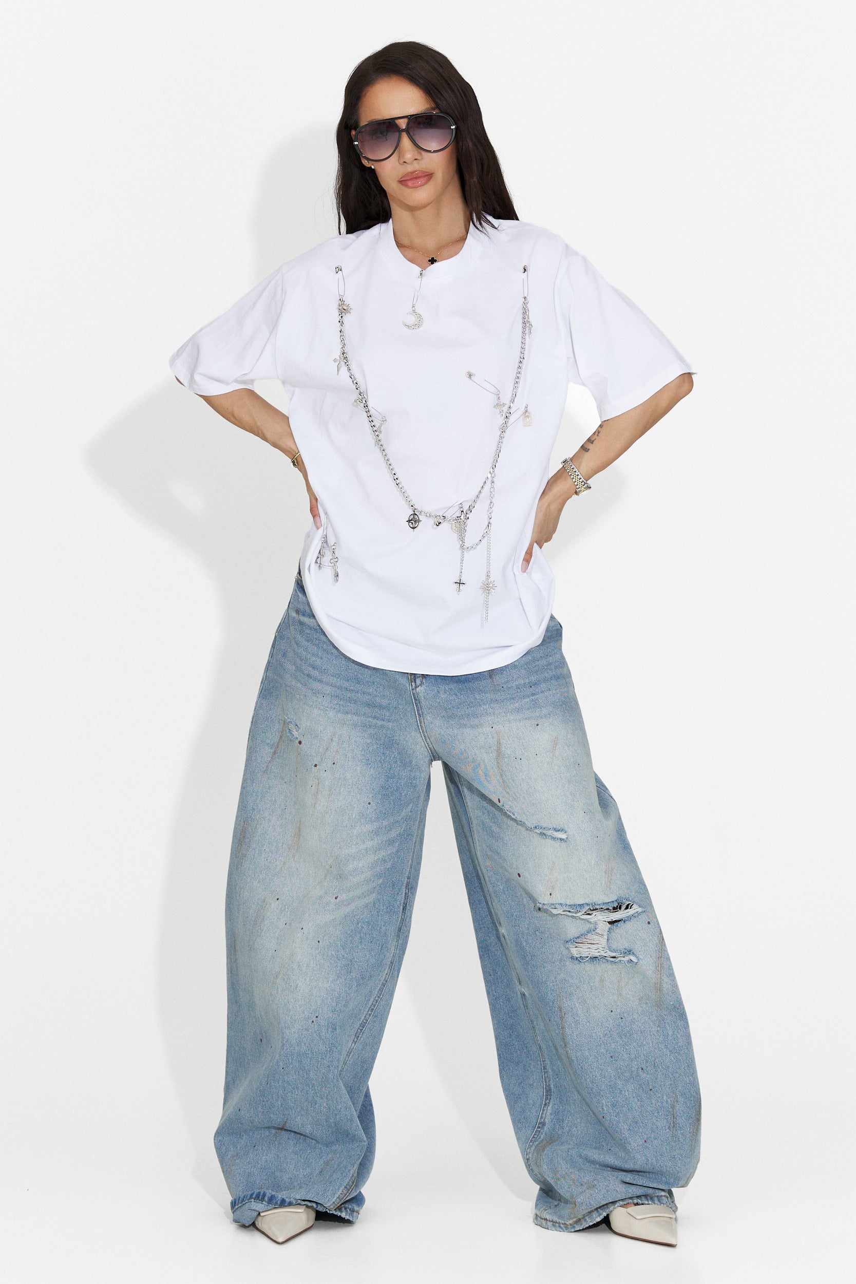 Kohleria Bogas T-shirt Casual Bianca da Donna