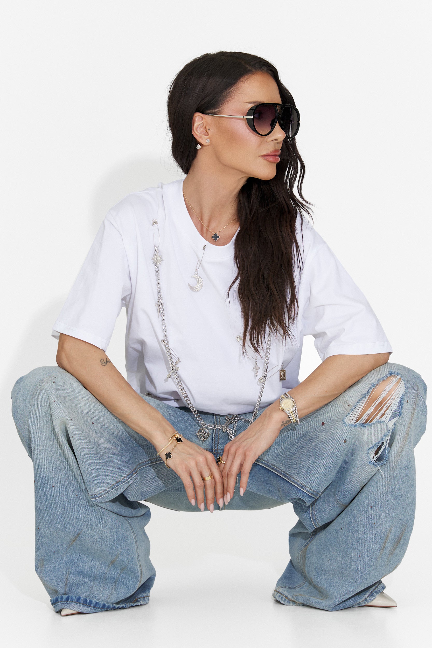 Kohleria Bogas T-shirt Casual Bianca da Donna