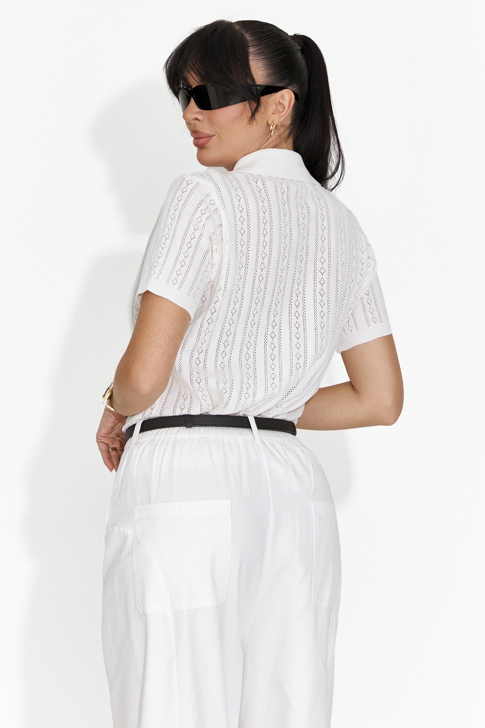 Nerida Bogas T-shirt Casual Bianca da Donna