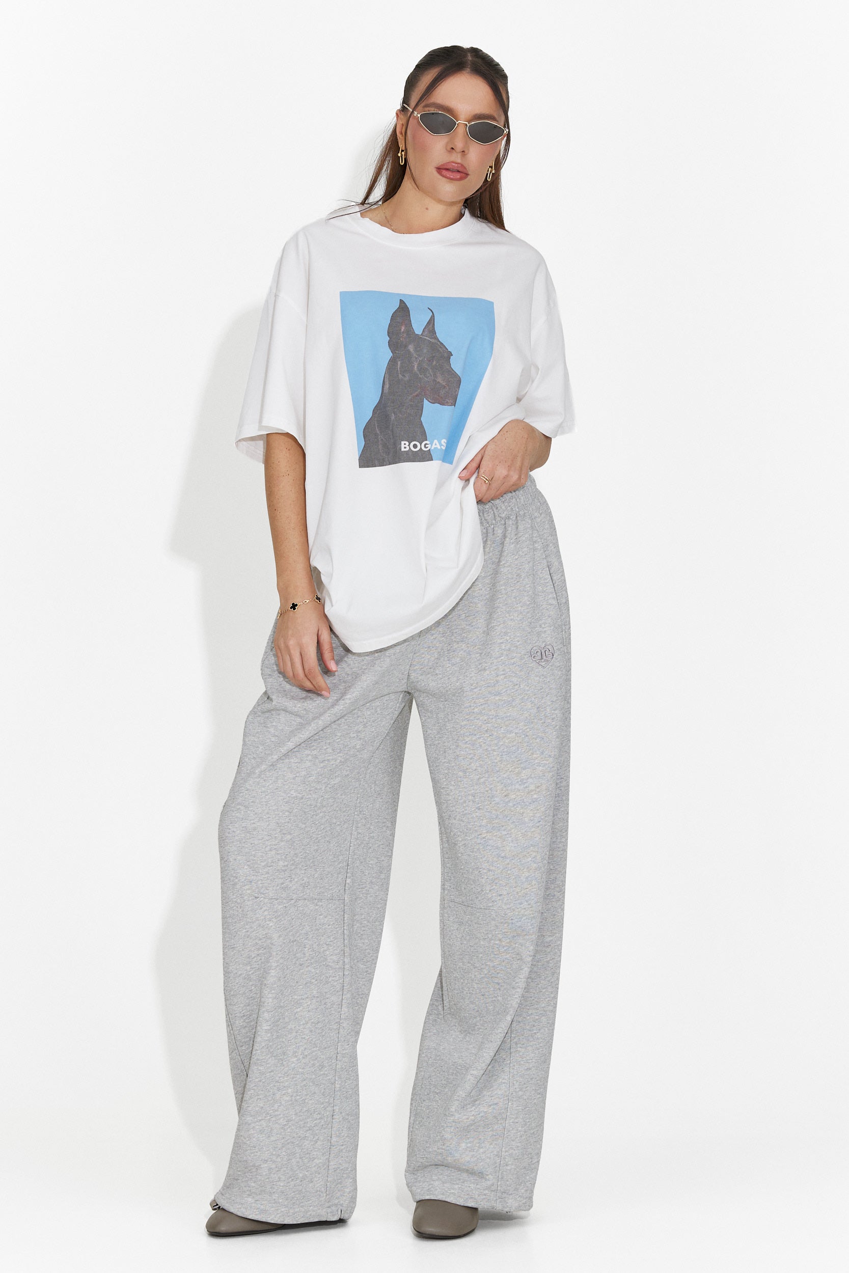 Solenia Bogas T-Shirt Casual Bianca da Donna