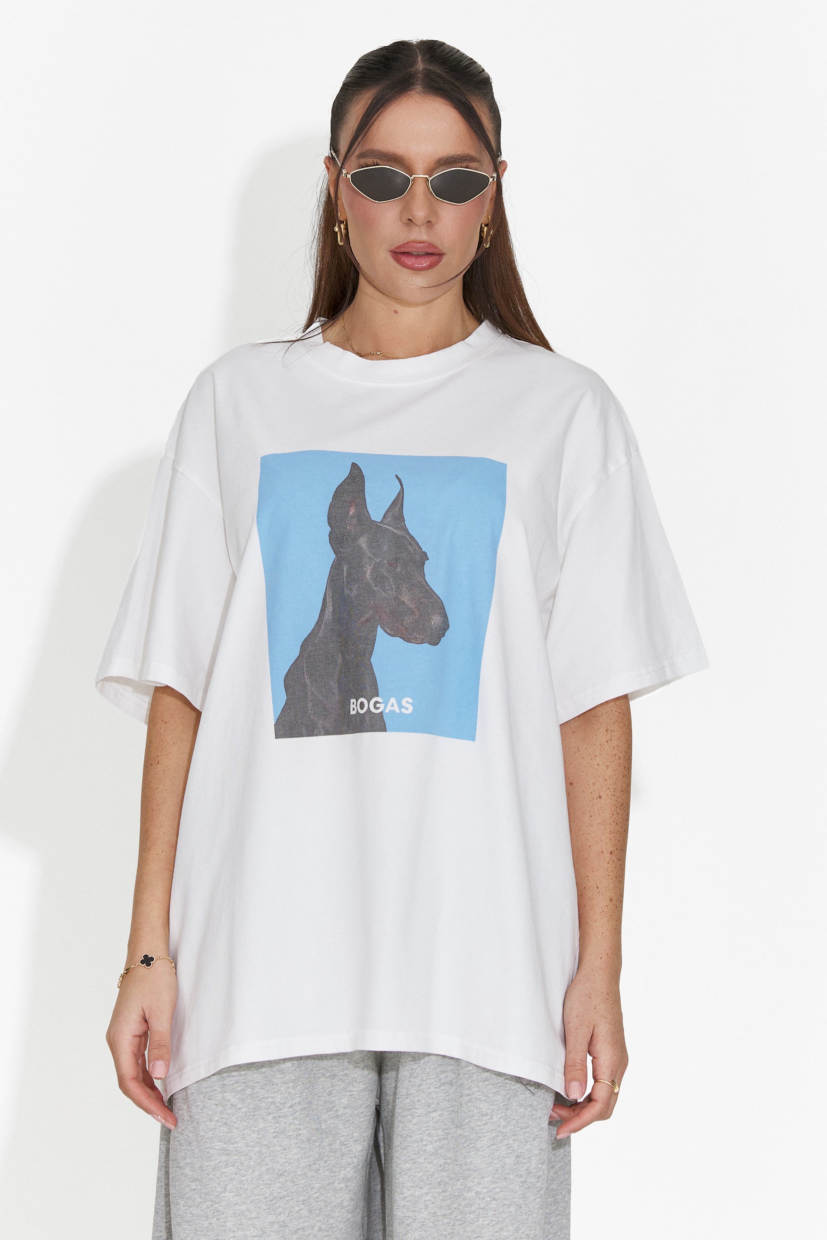 Solenia Bogas T-Shirt Casual Bianca da Donna