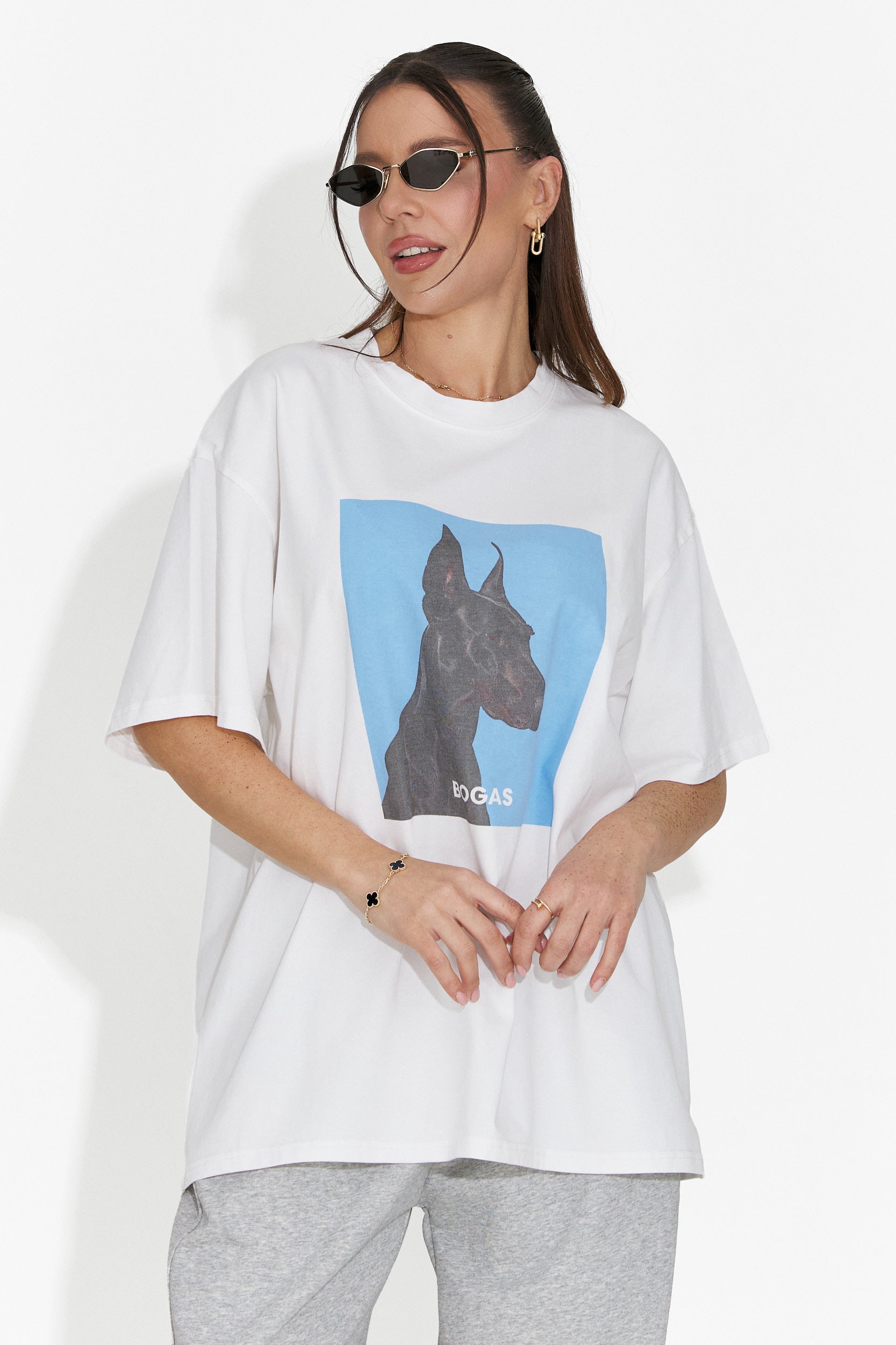 Solenia Bogas T-Shirt Casual Bianca da Donna