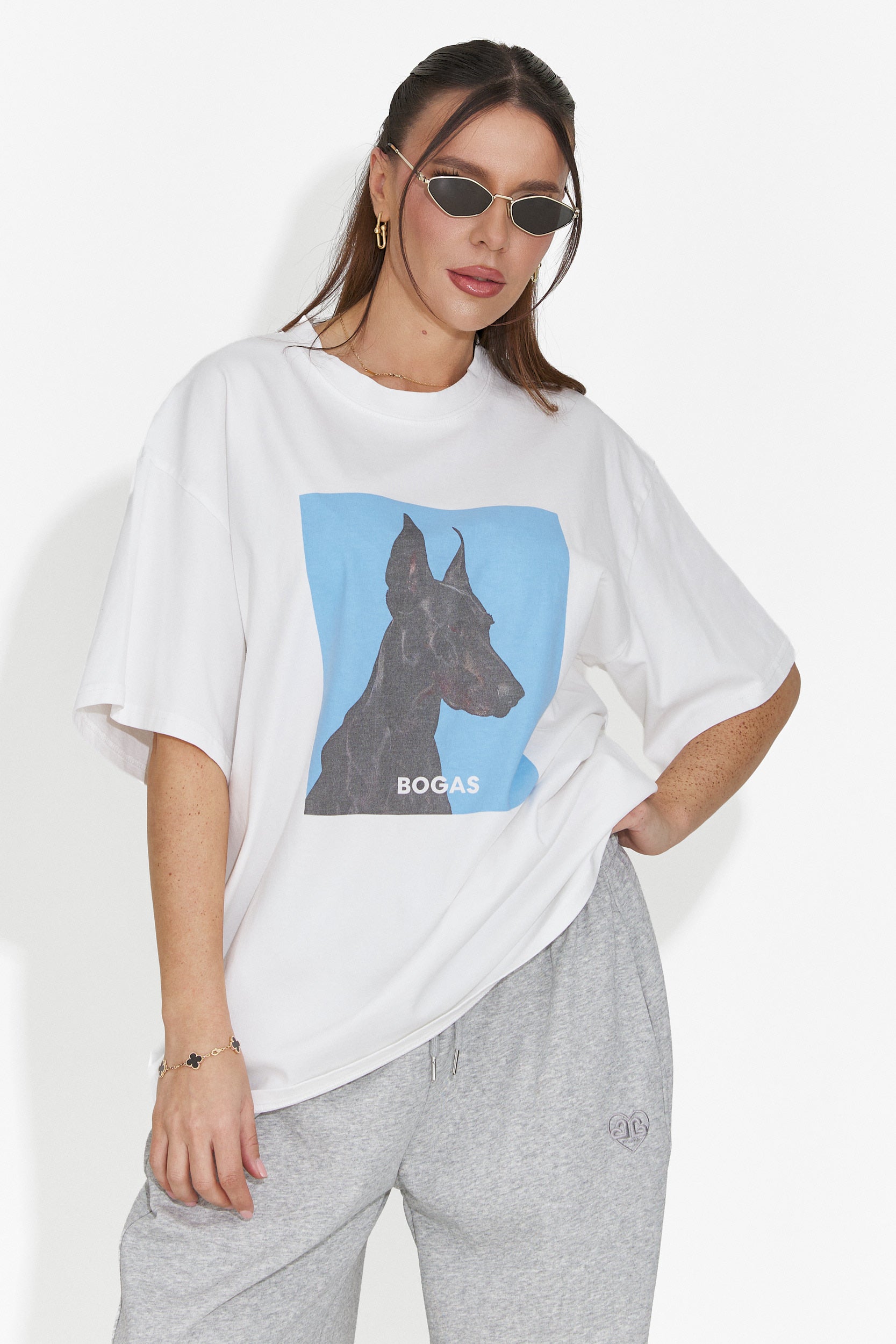 Solenia Bogas T-Shirt Casual Bianca da Donna