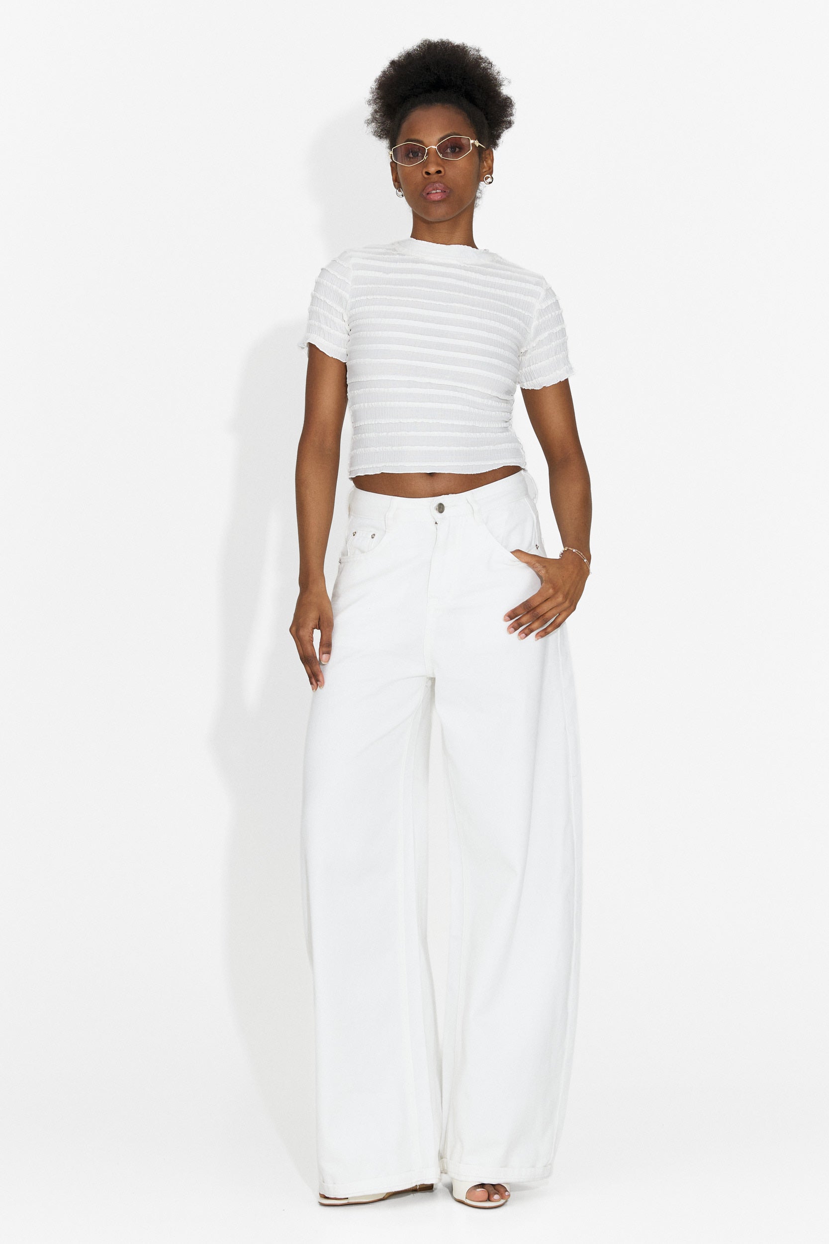 Versala Bogas T-Shirt Casual Bianca per Donne