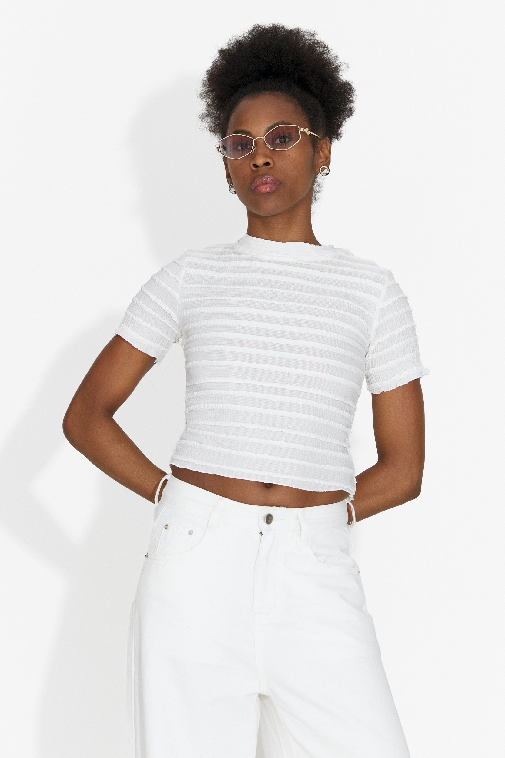 Versala Bogas T-Shirt Casual Bianca per Donne