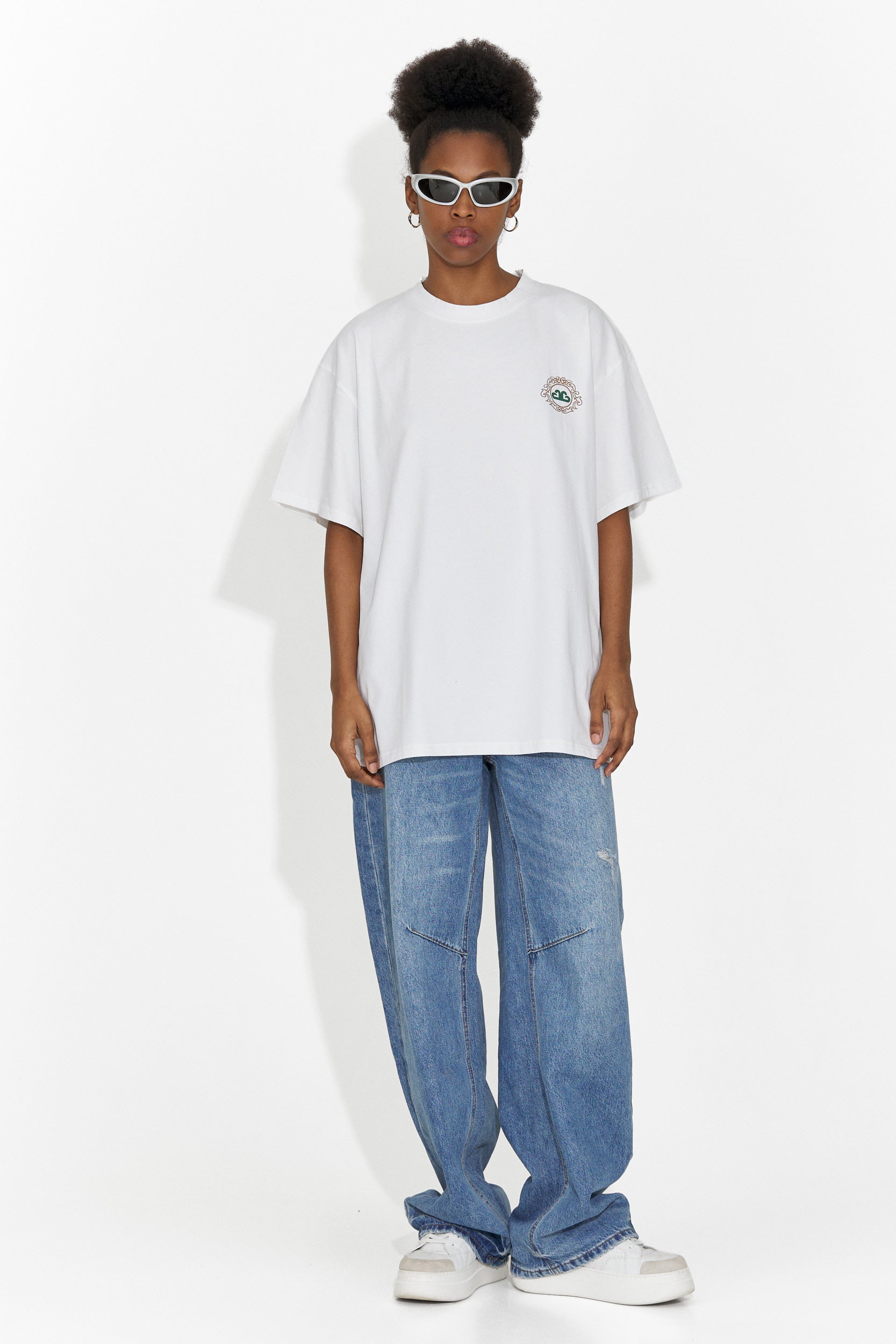 Zoenia Bogas T-shirt Casual Bianca da Donna