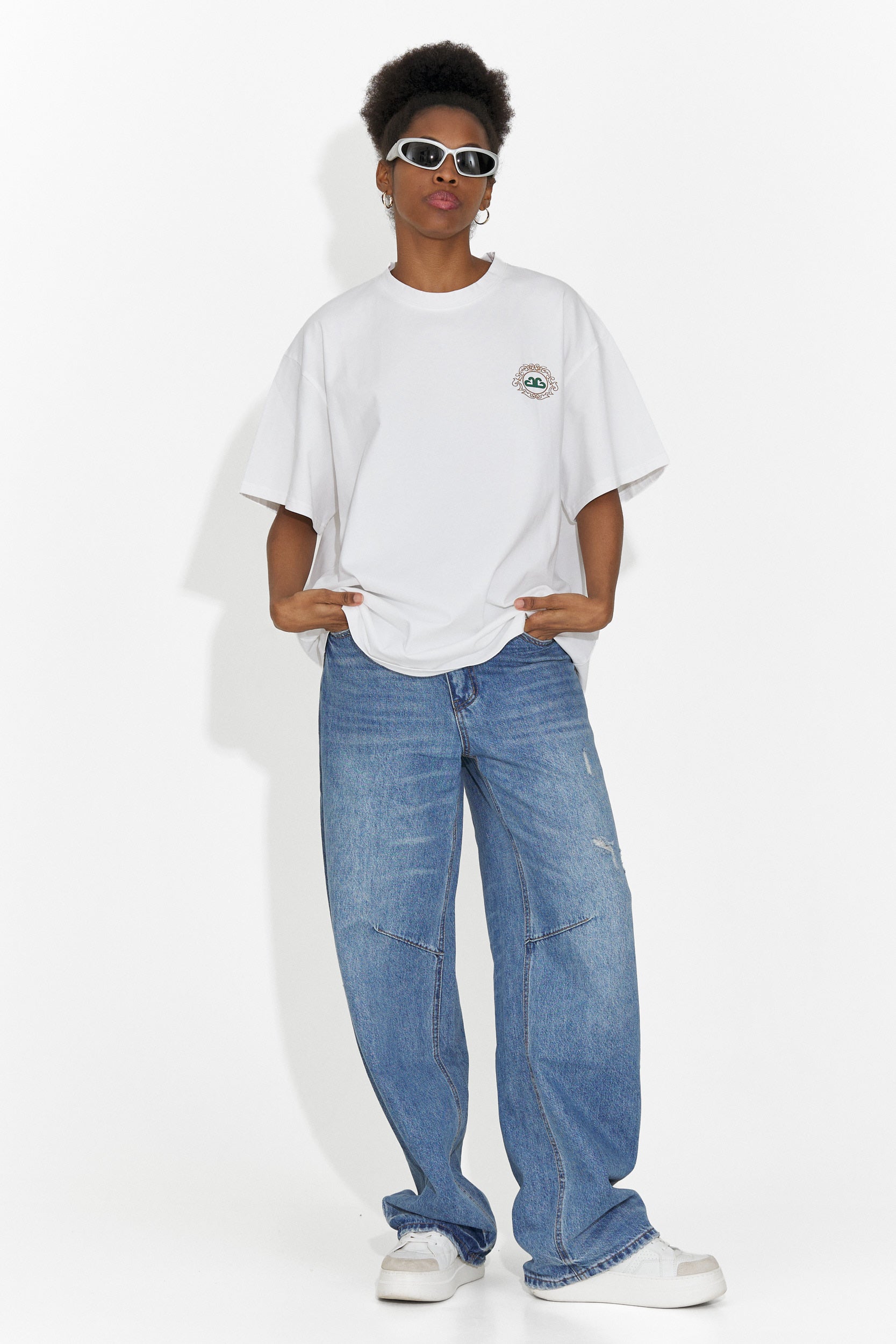 Zoenia Bogas T-shirt Casual Bianca da Donna