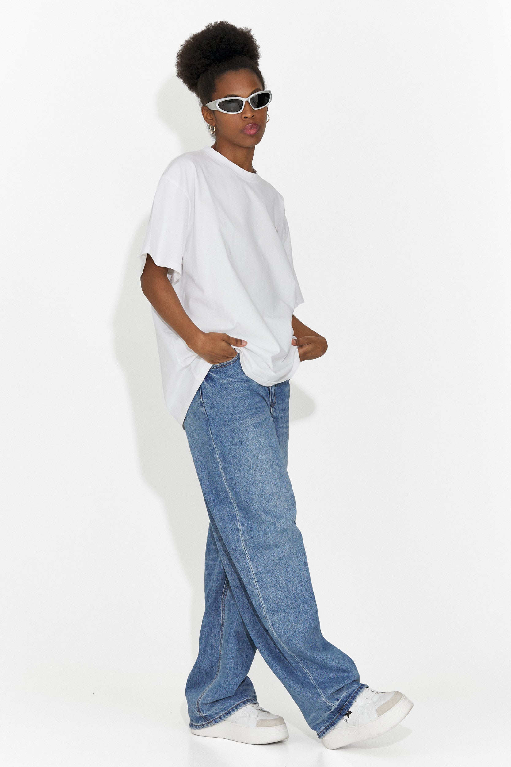 Zoenia Bogas T-shirt Casual Bianca da Donna