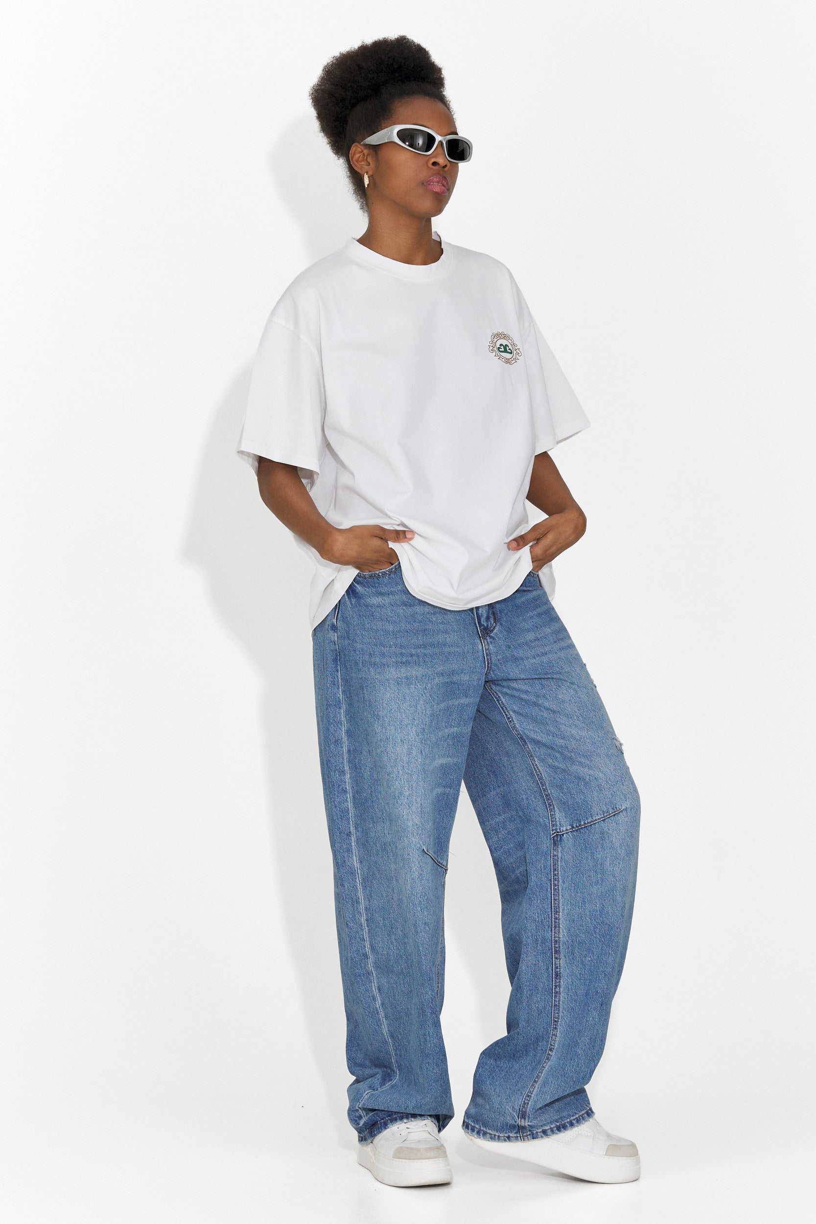 Zoenia Bogas T-shirt Casual Bianca da Donna