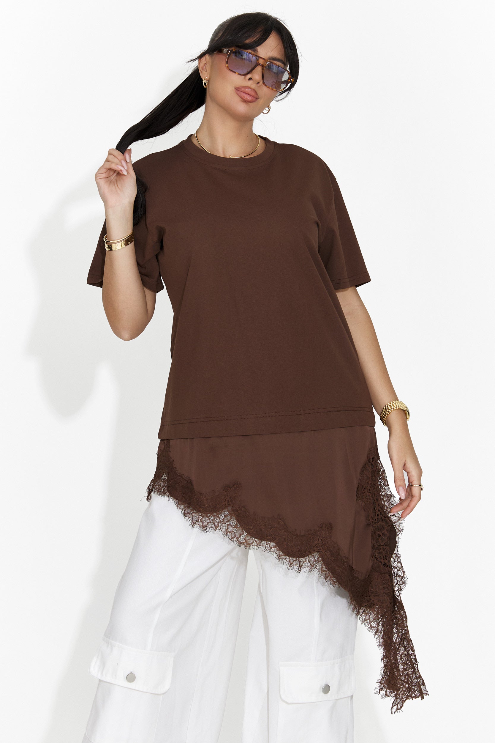 Arkana Bogas T-shirt Casual Marrone da Donna