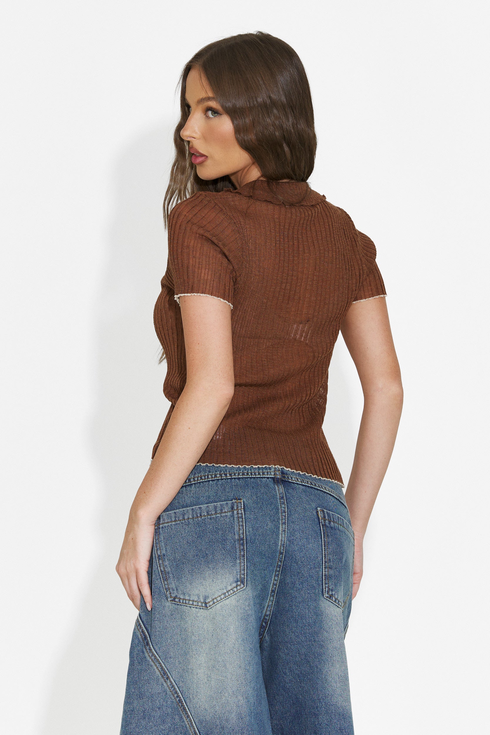 Maglietta donna casual marrone Cecinia Bogas