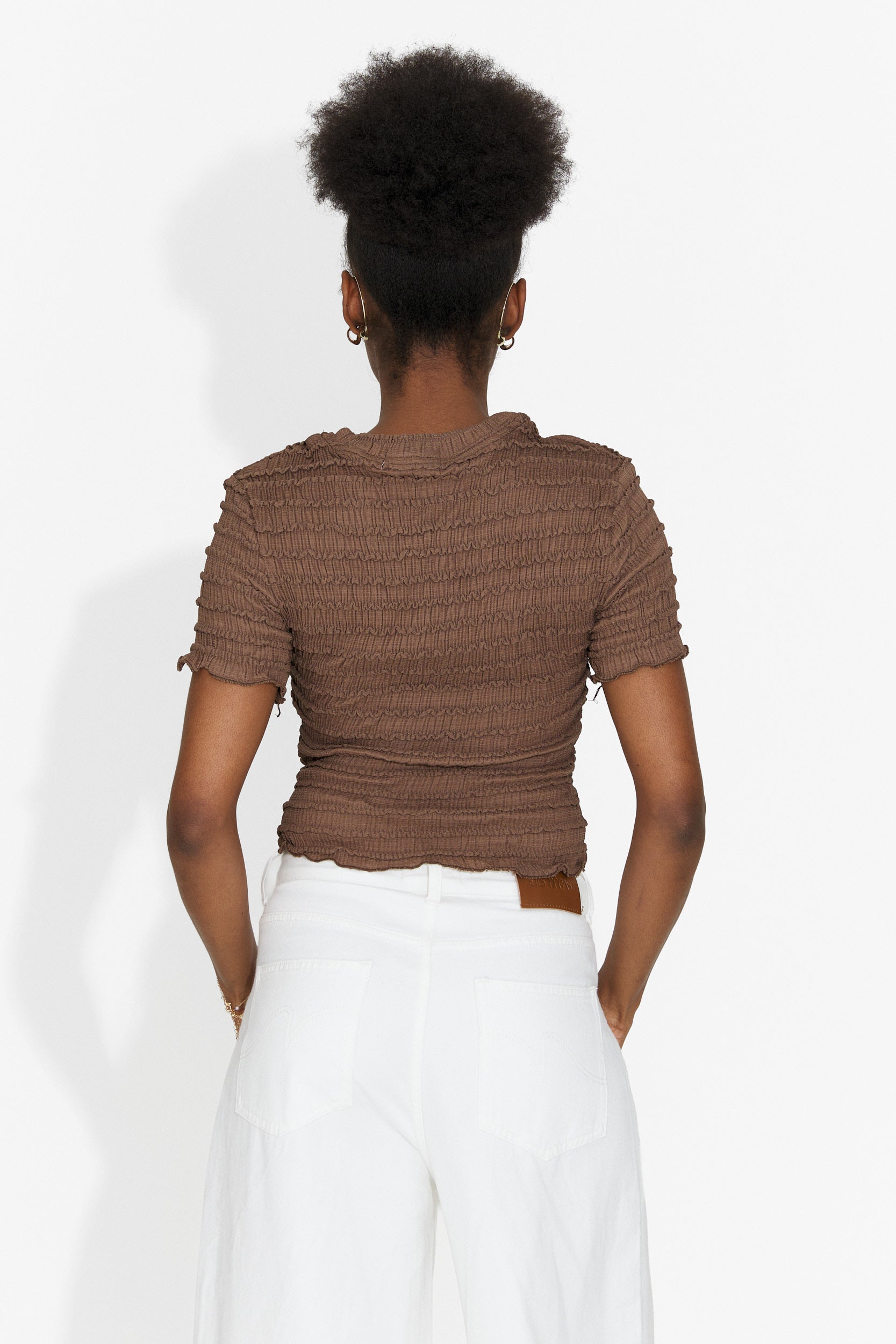 Versala Bogas T-Shirt Casual Marrone per Donne