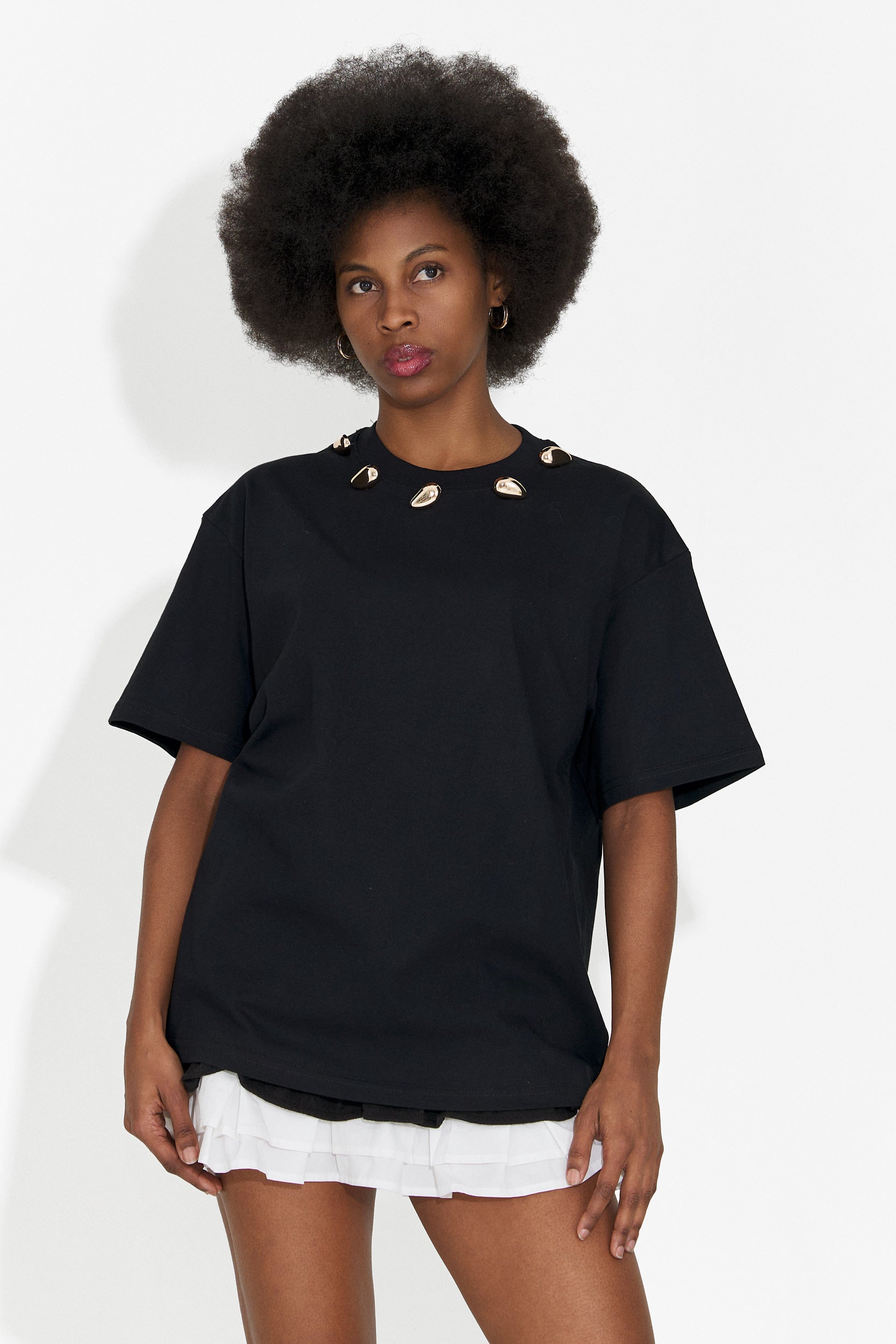 Cristelia Bogas T-shirt Casual Nera da Donna