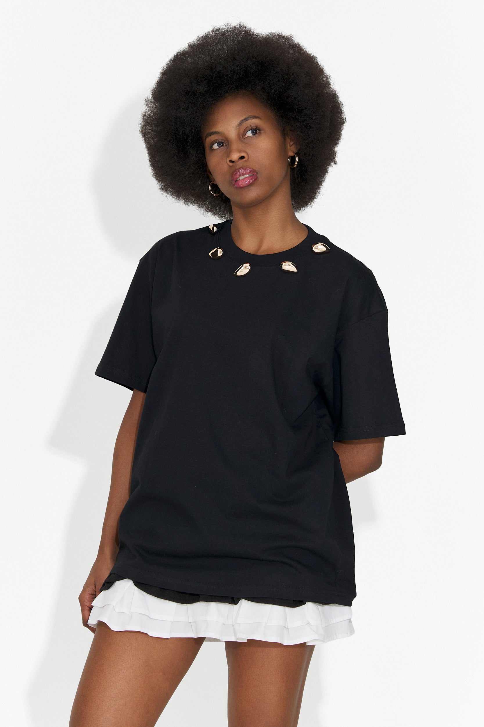 Cristelia Bogas T-shirt Casual Nera da Donna