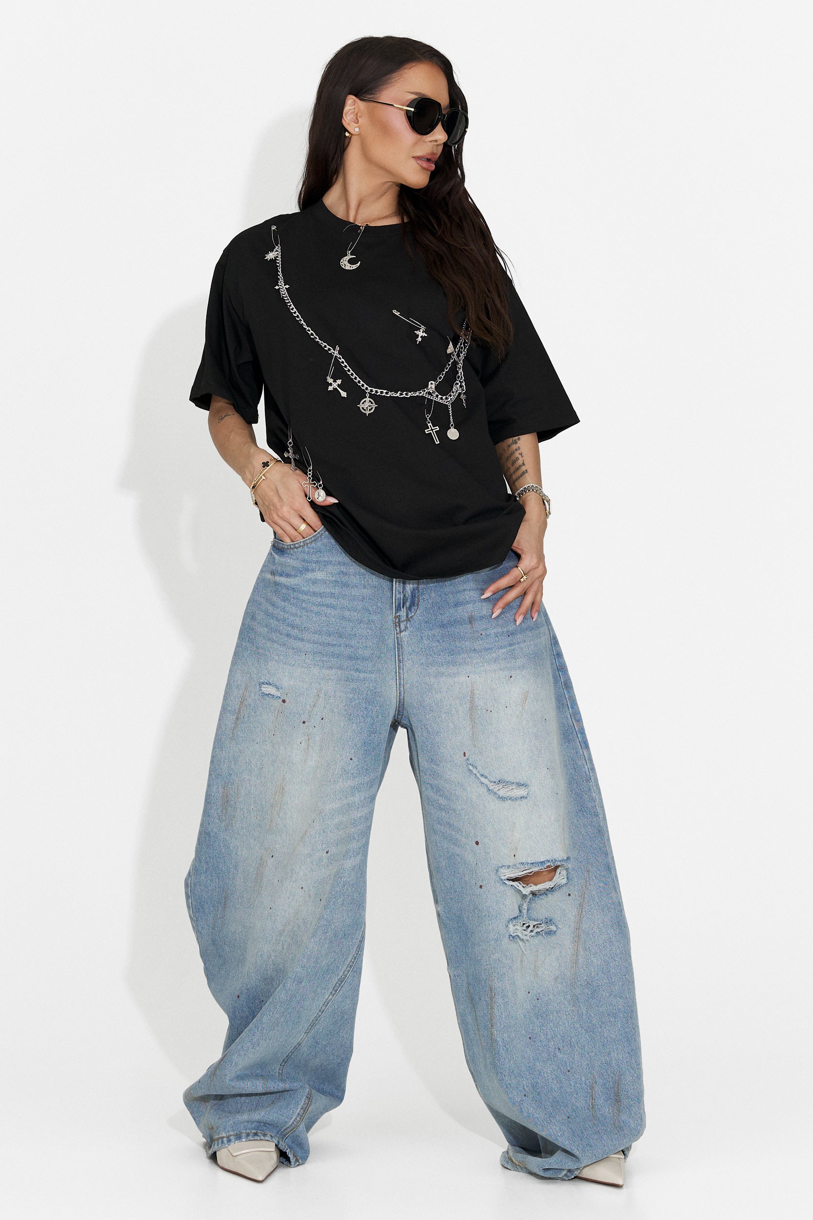 Tricou dama casual negru Kohleria Bogas