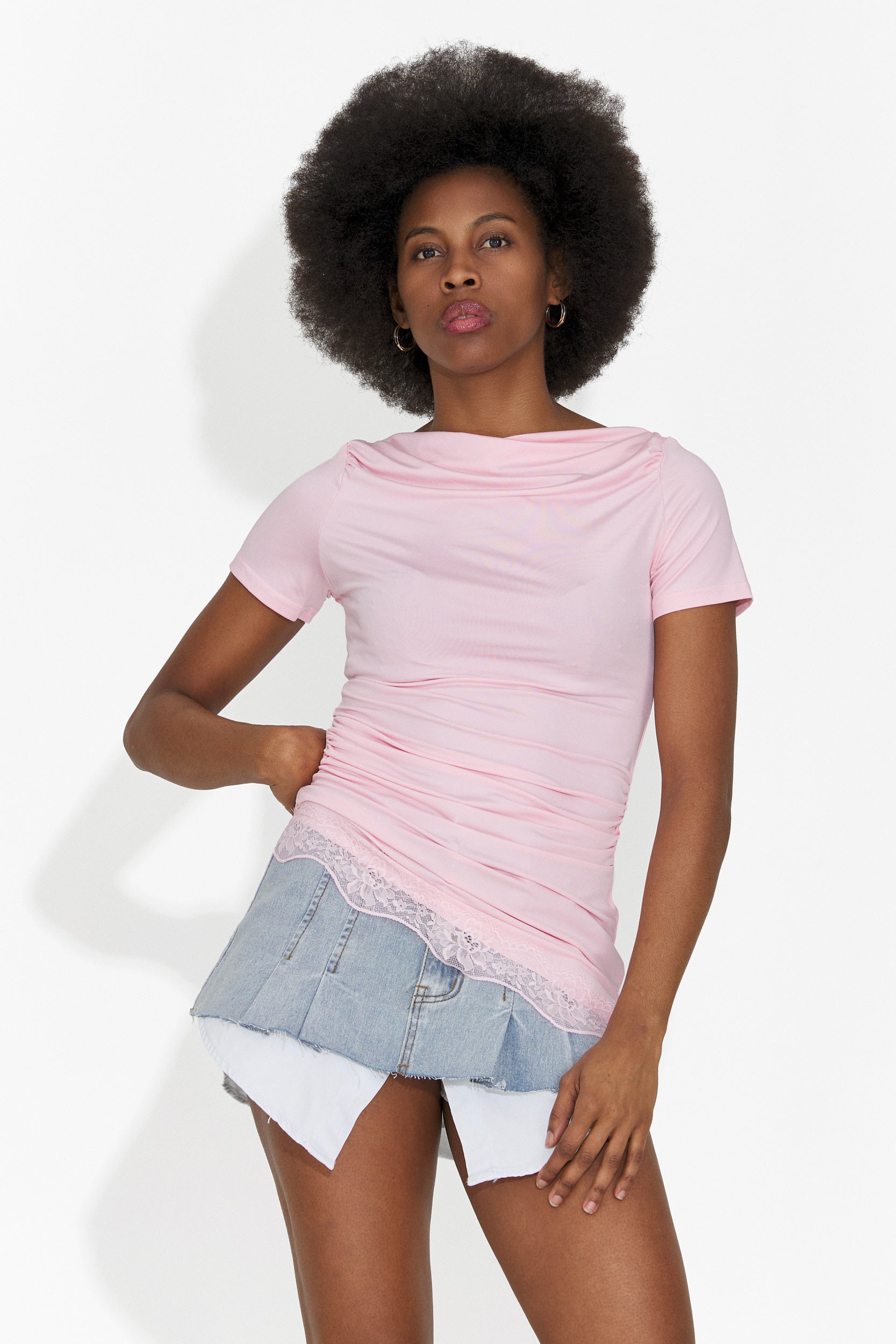 Arkania Bogas T-shirt Casual Rosa per Donne