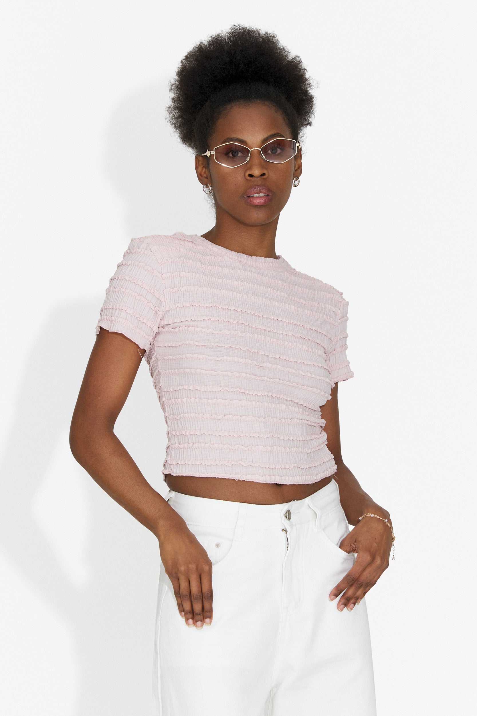 Versala Bogas T-shirt Casual Rosa per Donne