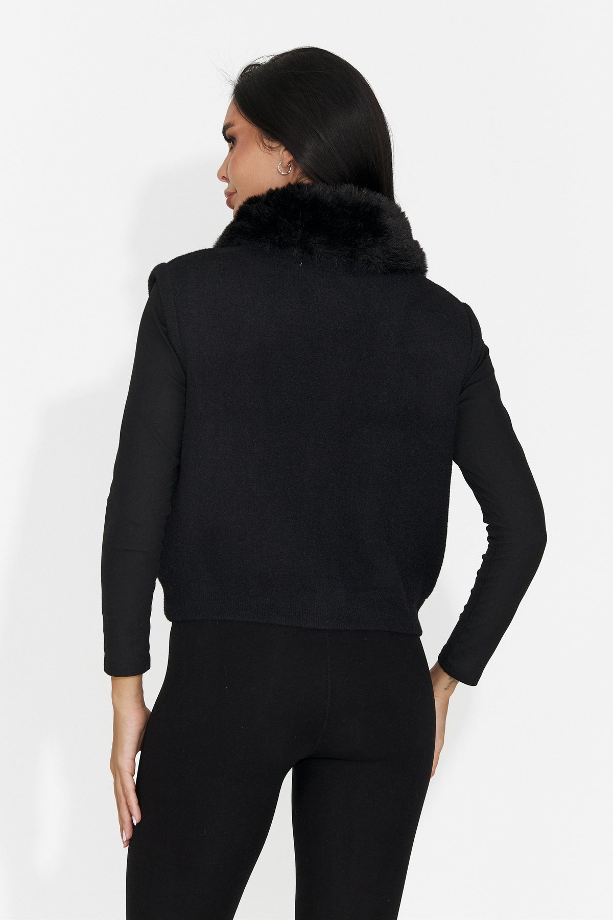 Vesta casual neagra Chocesia Bogas