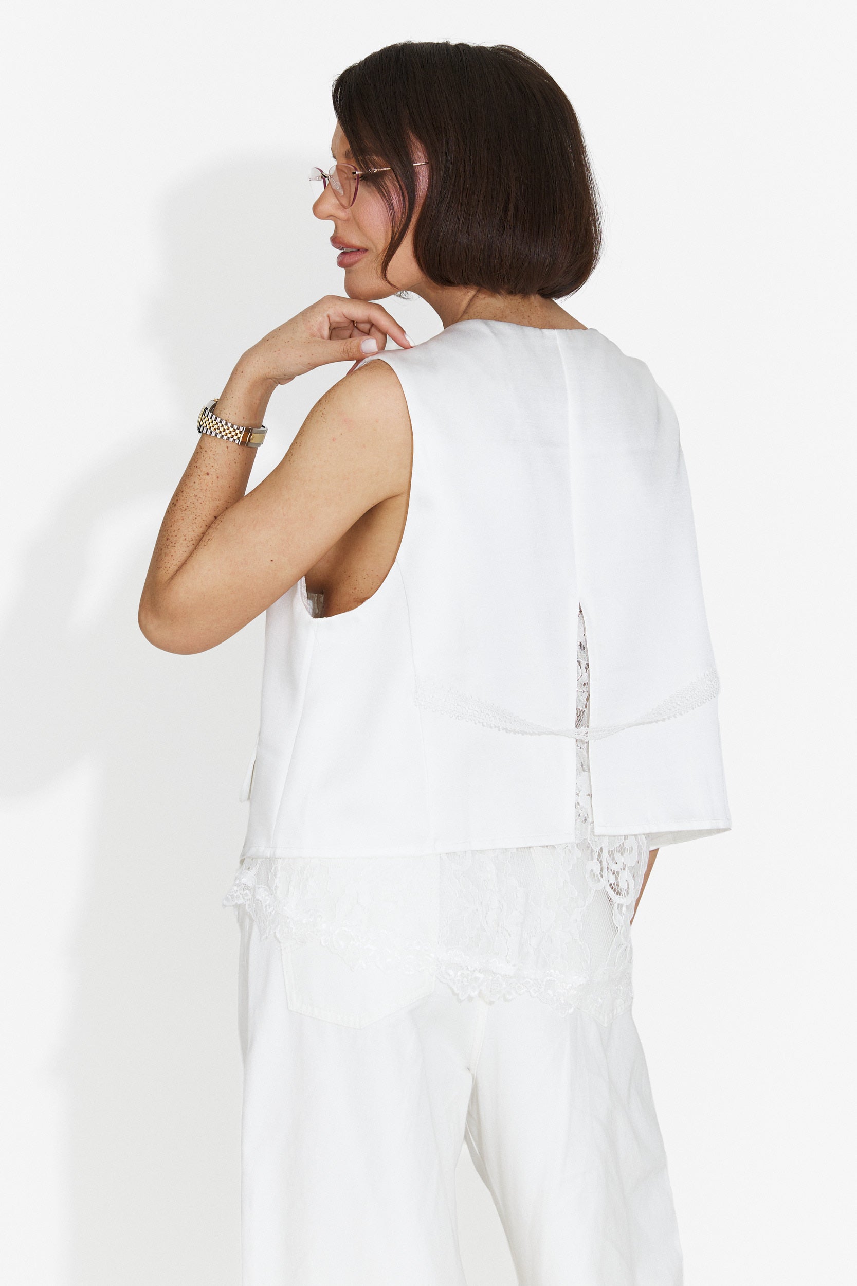Elegante Gilet Bianco da Donna Renasa Bogas