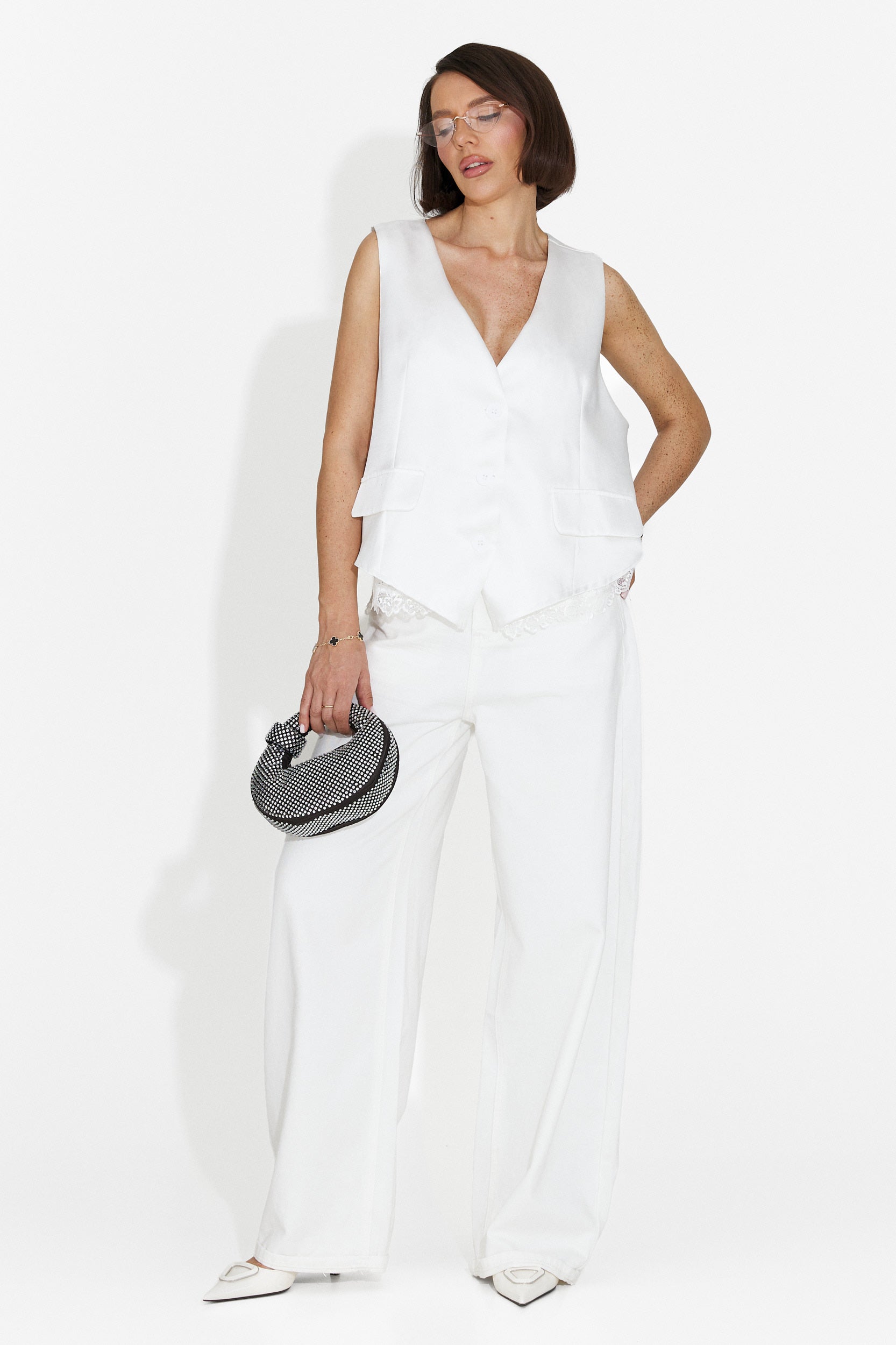 Elegante Gilet Bianco da Donna Renasa Bogas