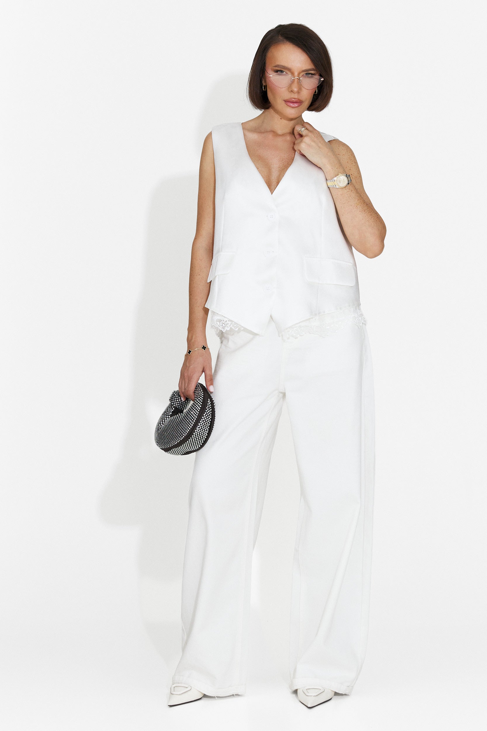 Elegante Gilet Bianco da Donna Renasa Bogas