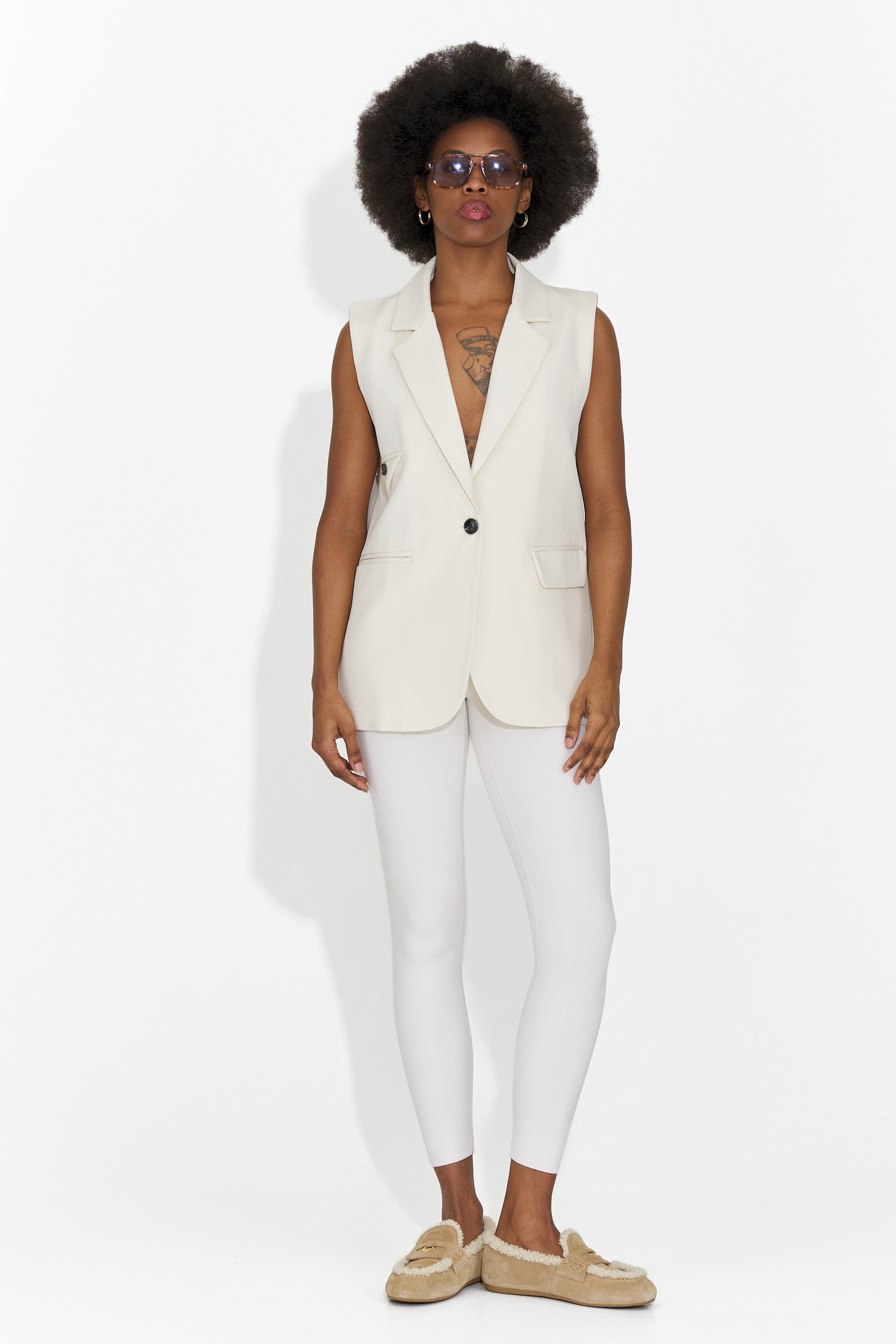 Elegante gilet da donna in crema Angila Bogas