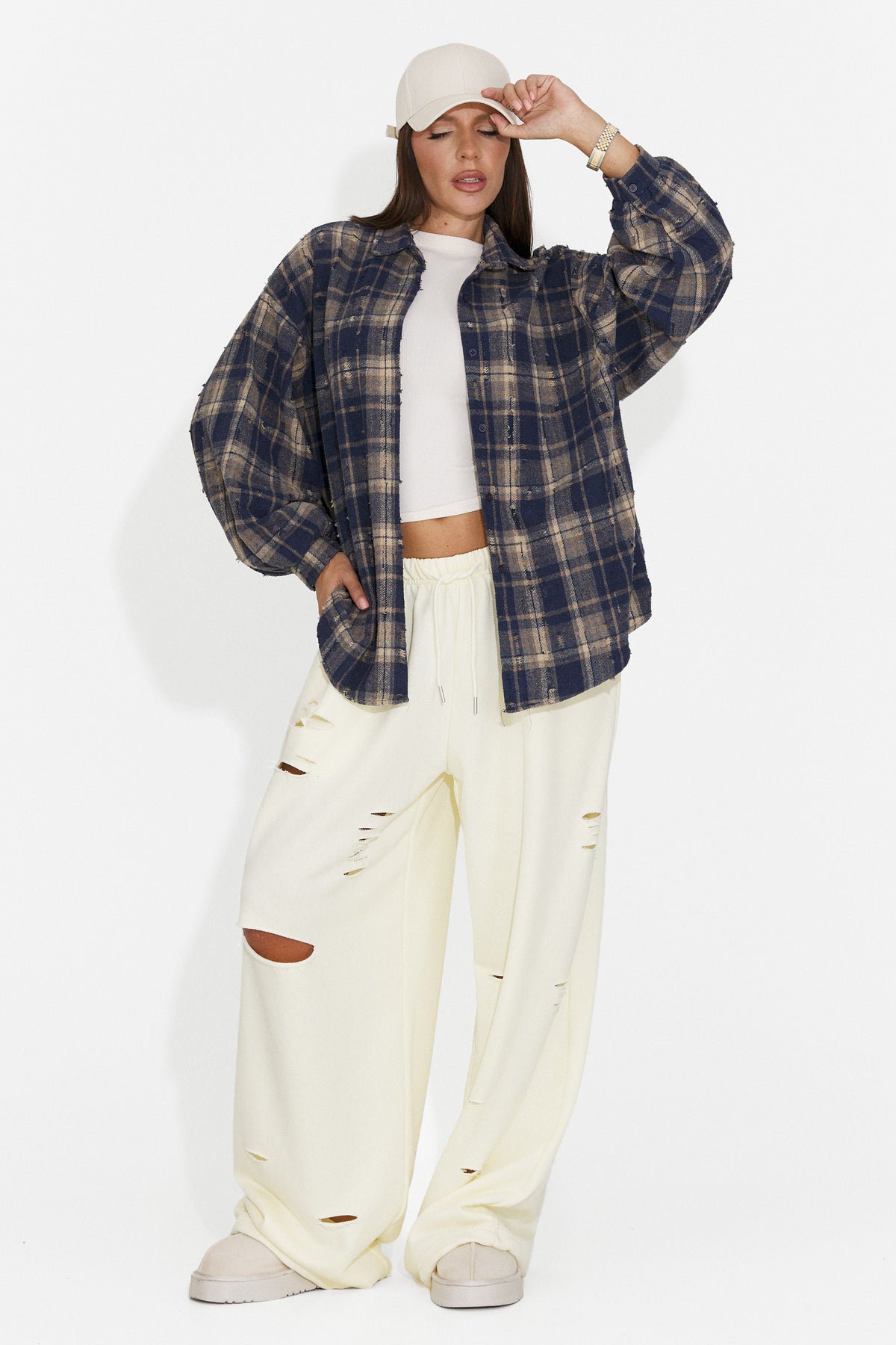 Camicia casual da donna blu navy Jasara Bogas