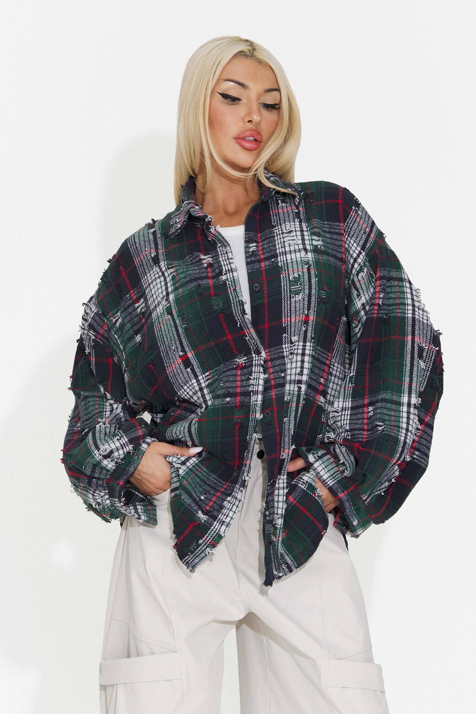 Camicia da donna elegante verde Purely Bogas