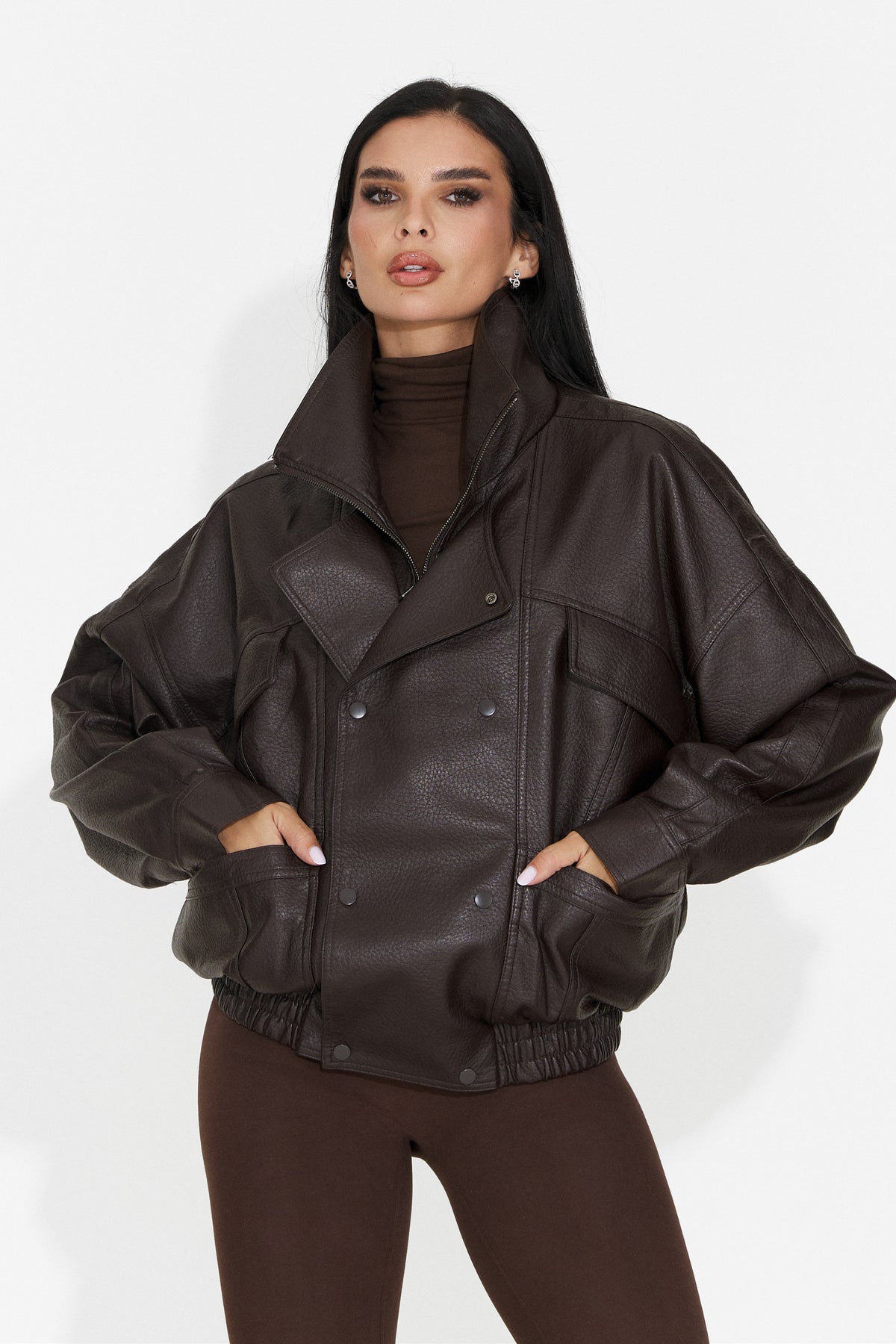Giacca Casual Marrone da Donna di Nadyesia Bogas