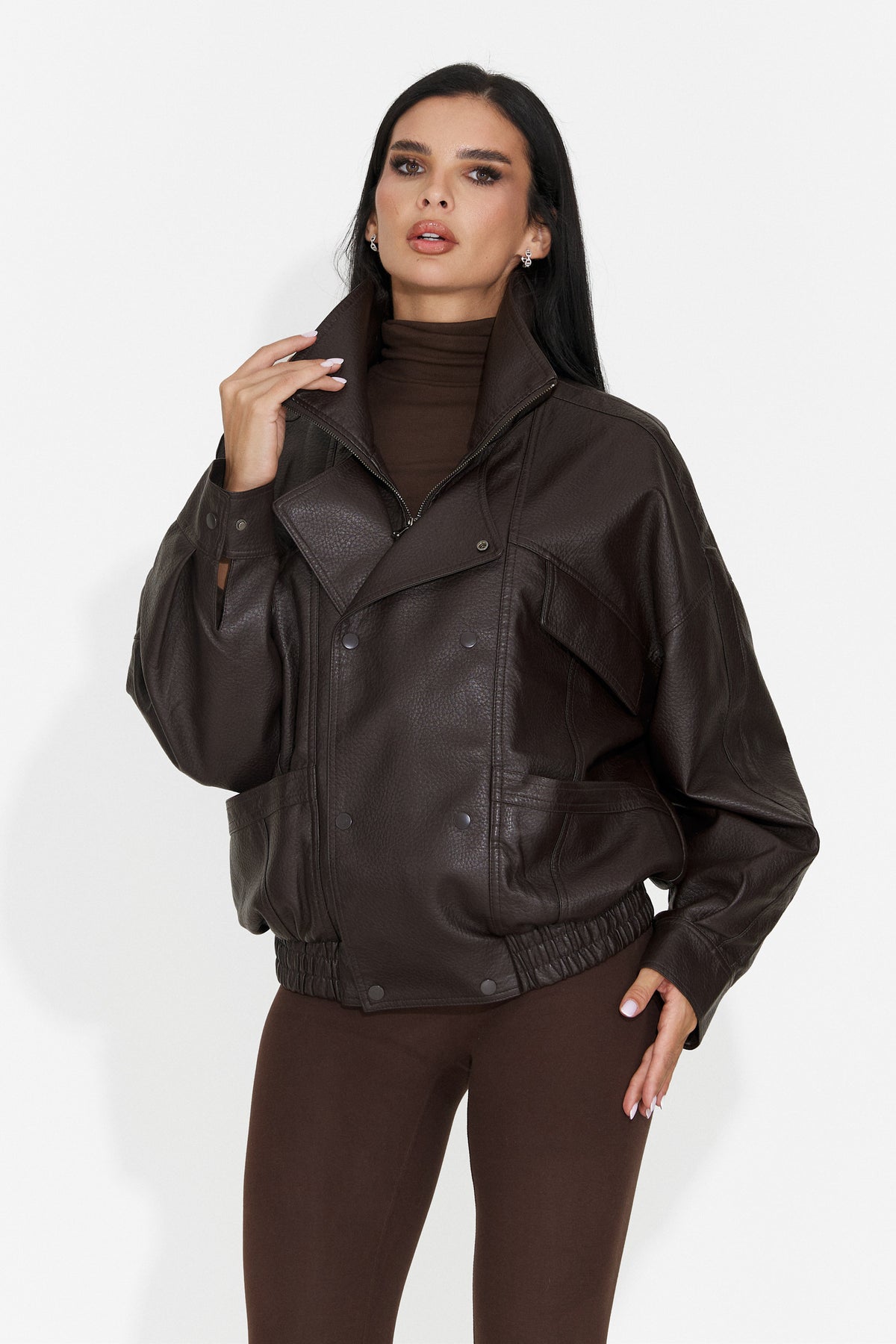 Giacca Casual Marrone da Donna di Nadyesia Bogas