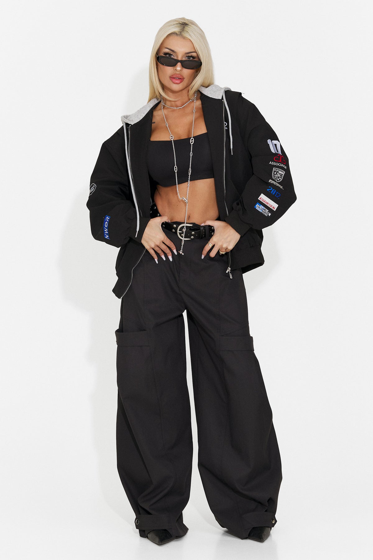 Pantaloni dama casual negri Orary Bogas