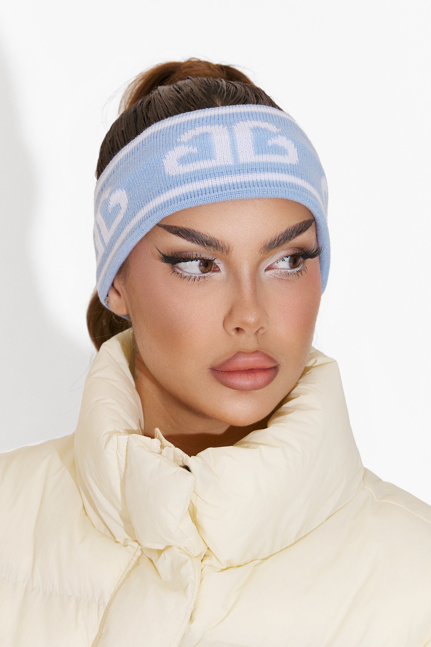 Fascia per capelli blu casual da donna Kasra Bogas