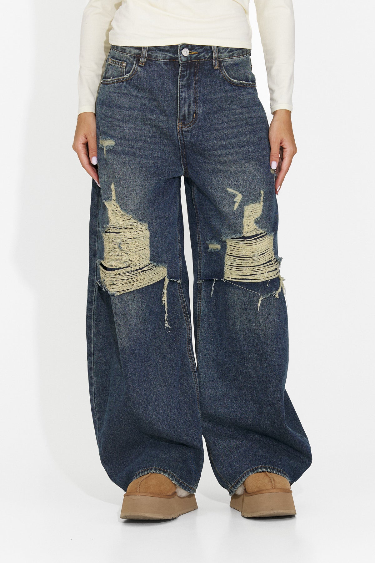 Jeans casual blu Huzeina Bogas, immagine 4 di 7