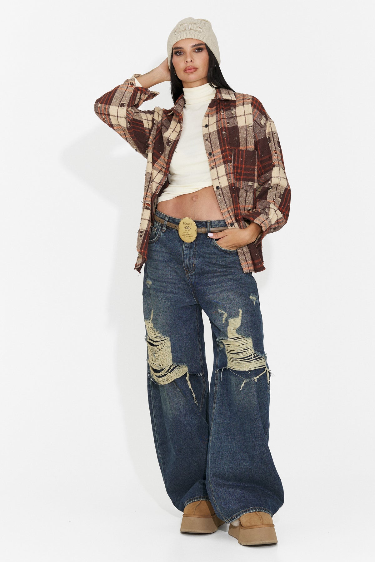 Jeans casual blu Huzeina Bogas, immagine 6 di 7