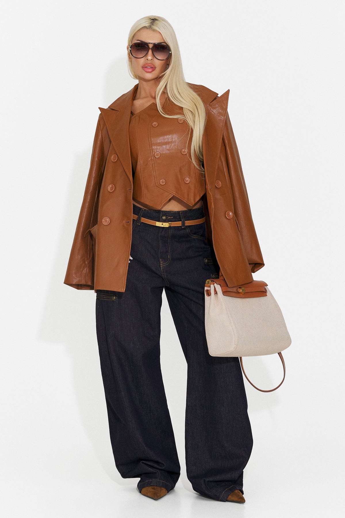 Blugi casual bleumarin Tasina Bogas