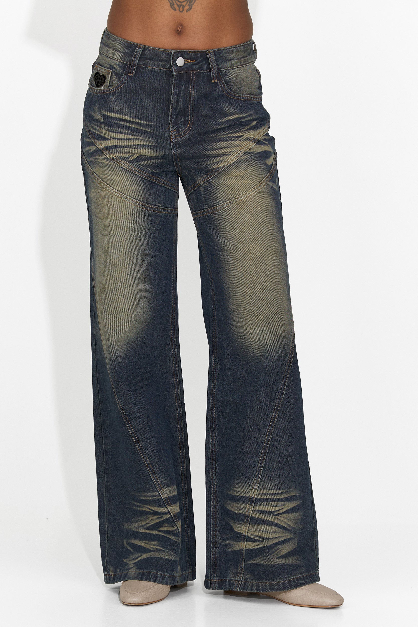 Jeans da donna casual blu Justine Bogas