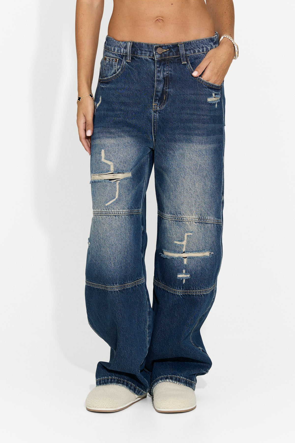 Jeans da donna casual blu Elementary Bogas