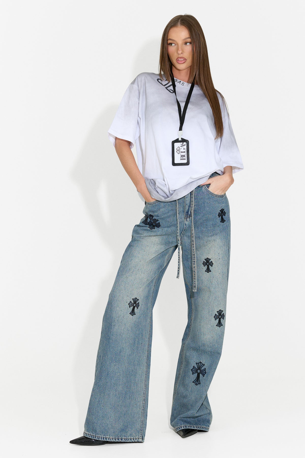 Jeans da donna casual blu Intersa Bogas