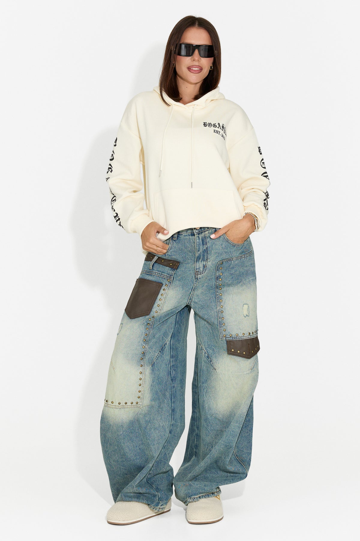 Jeans da donna casual azzurri Porsena Bogas