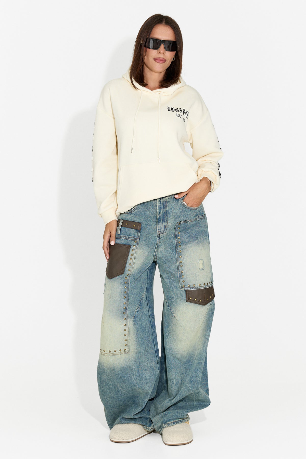 Jeans da donna casual azzurri Porsena Bogas