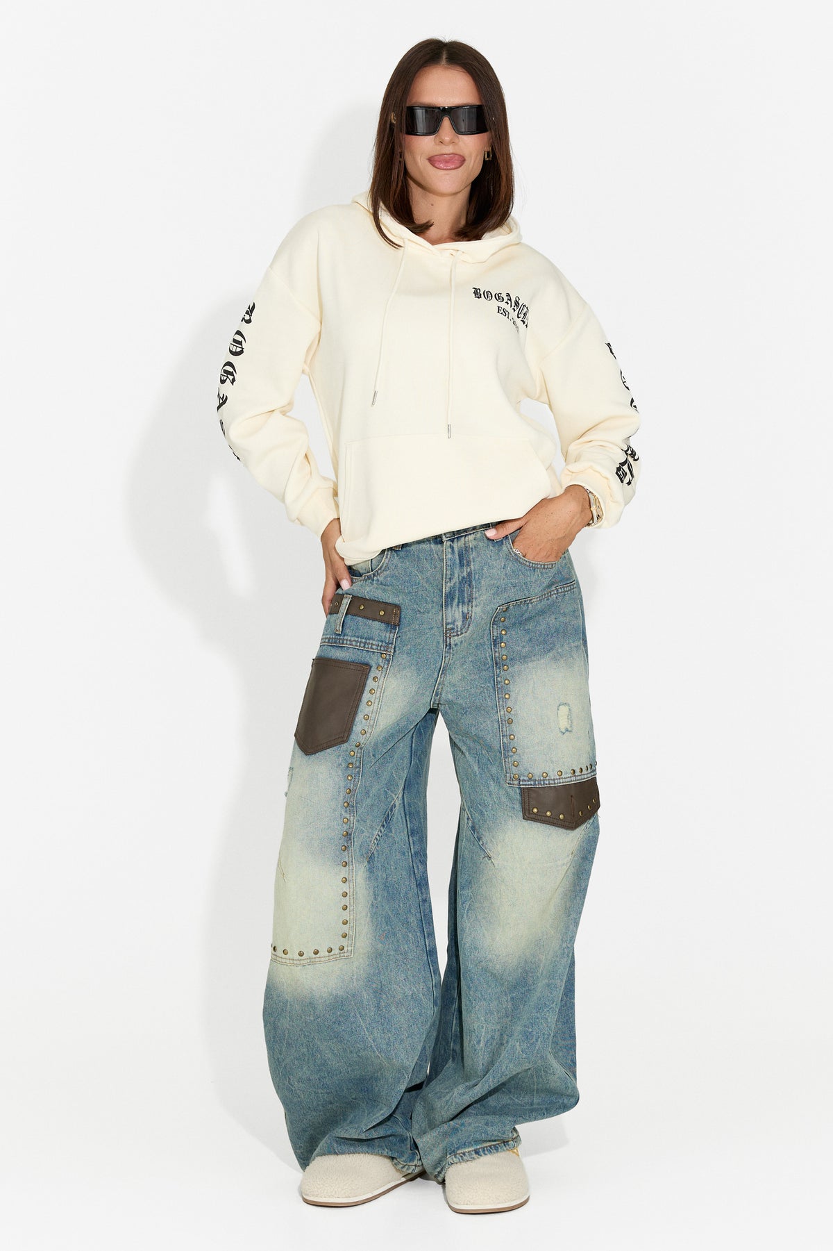 Jeans da donna casual azzurri Porsena Bogas