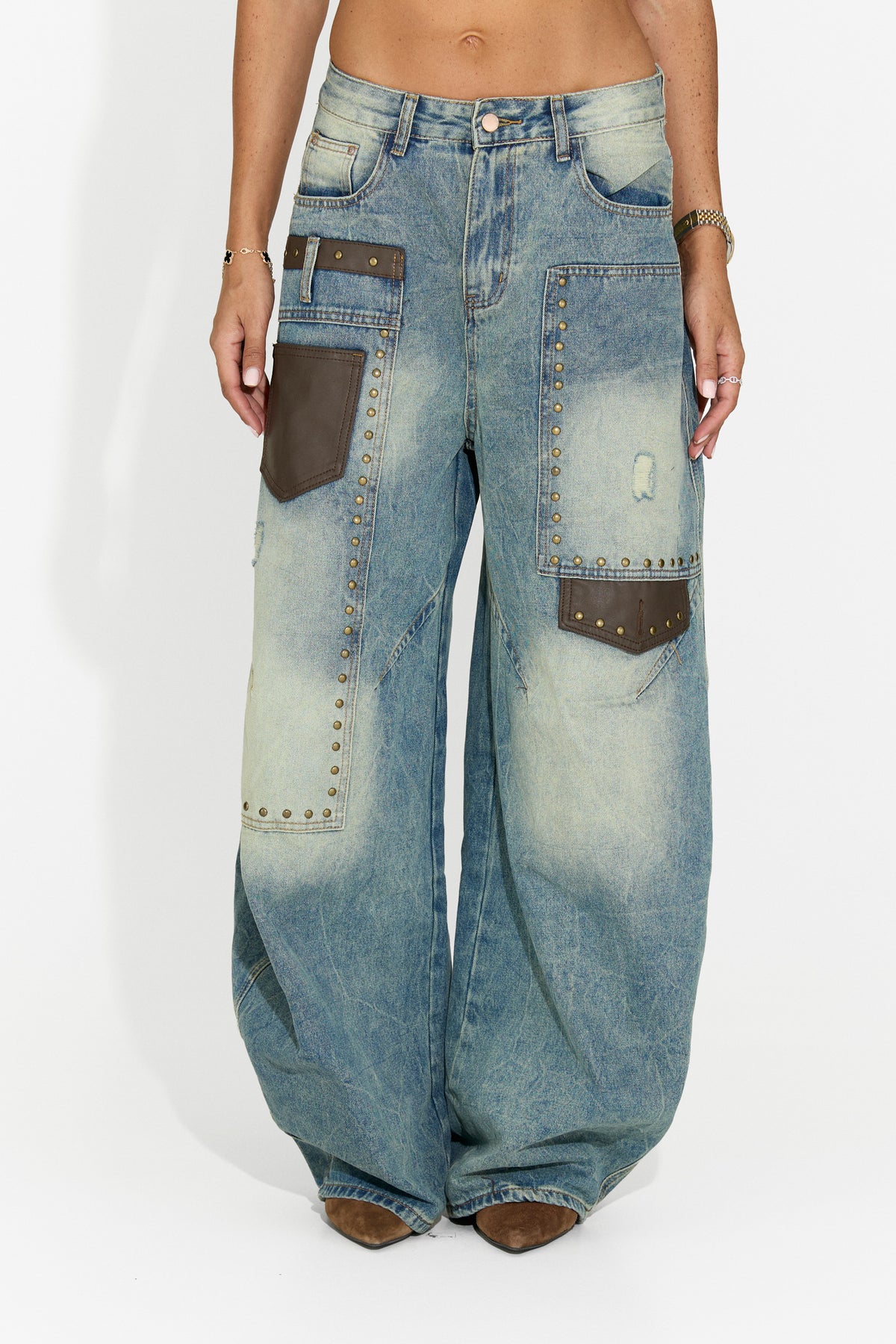 Jeans da donna casual azzurri Porsena Bogas