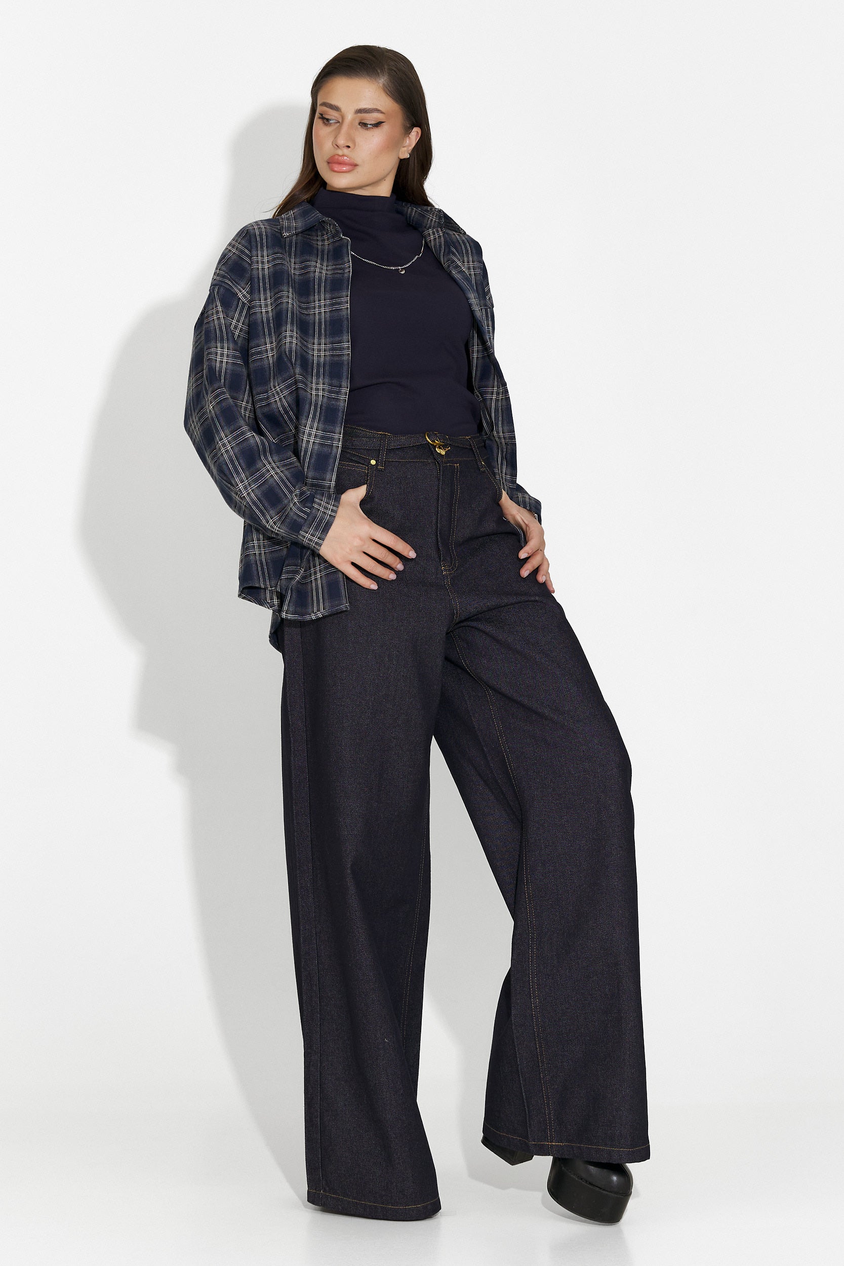 Jeans Casual Blu Navy da Donna di Flovira Bogas