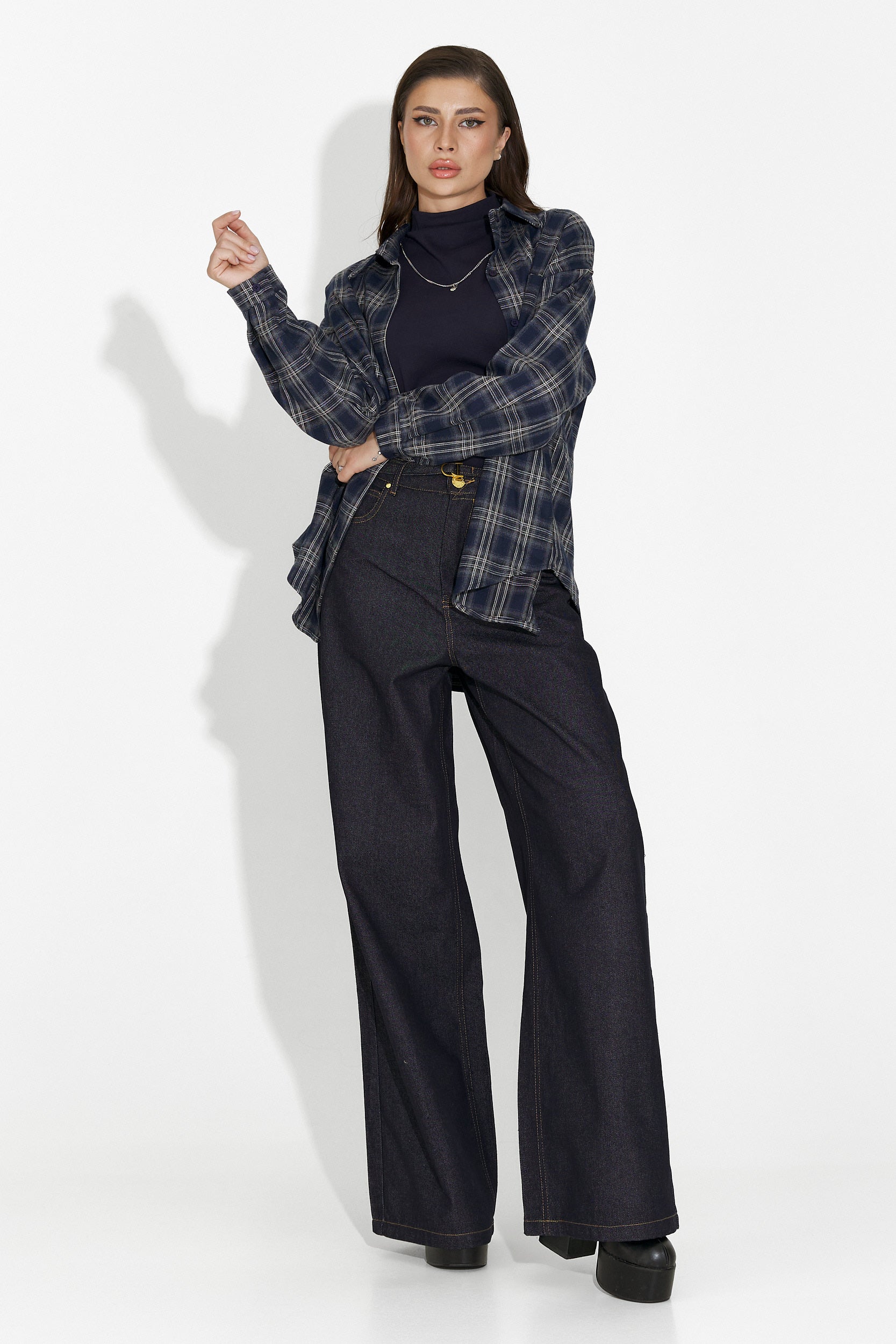 Jeans Casual Blu Navy da Donna di Flovira Bogas