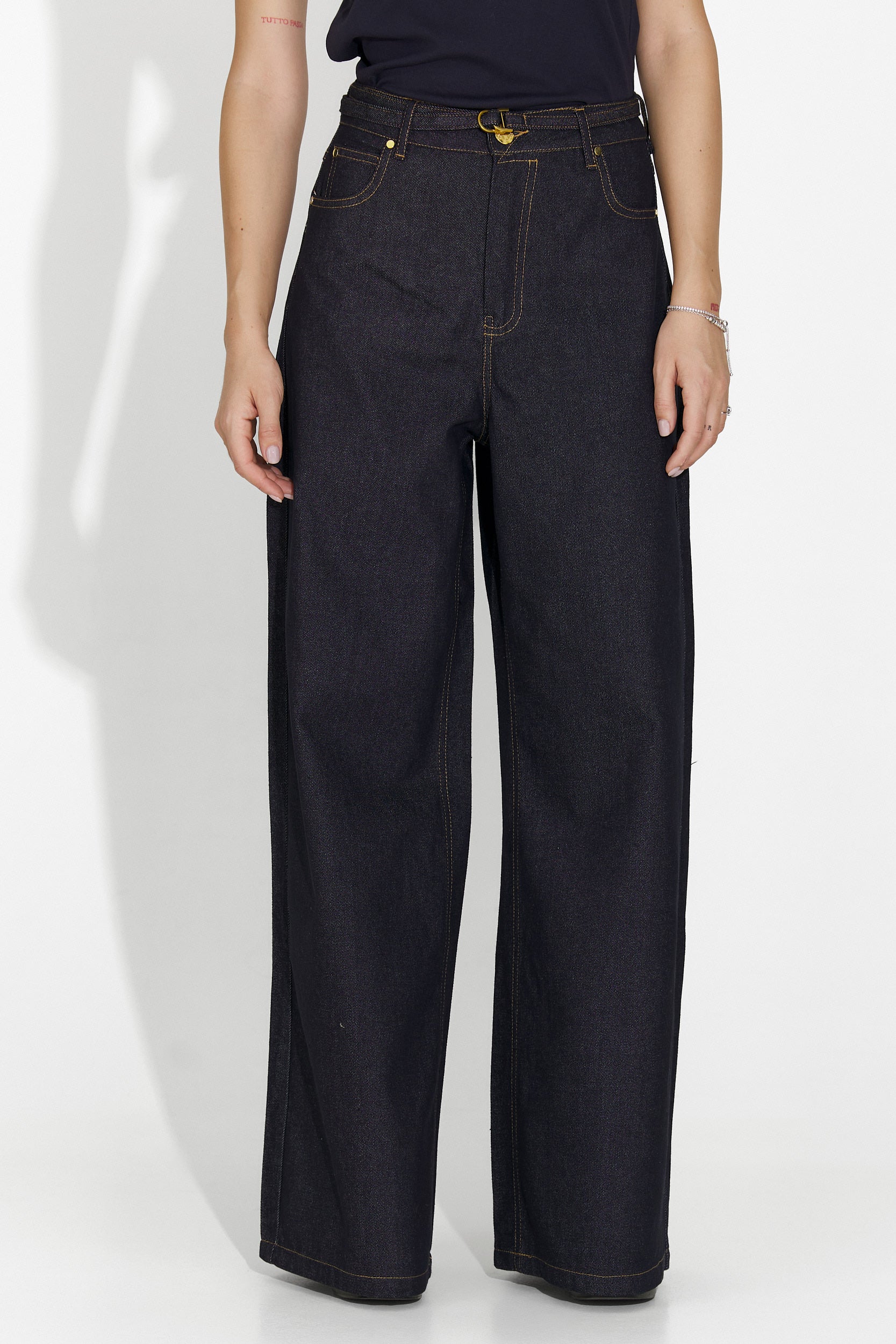 Jeans Casual Blu Navy da Donna di Flovira Bogas