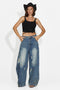 Jeans donna casual blu scuro Renelia Bogas
