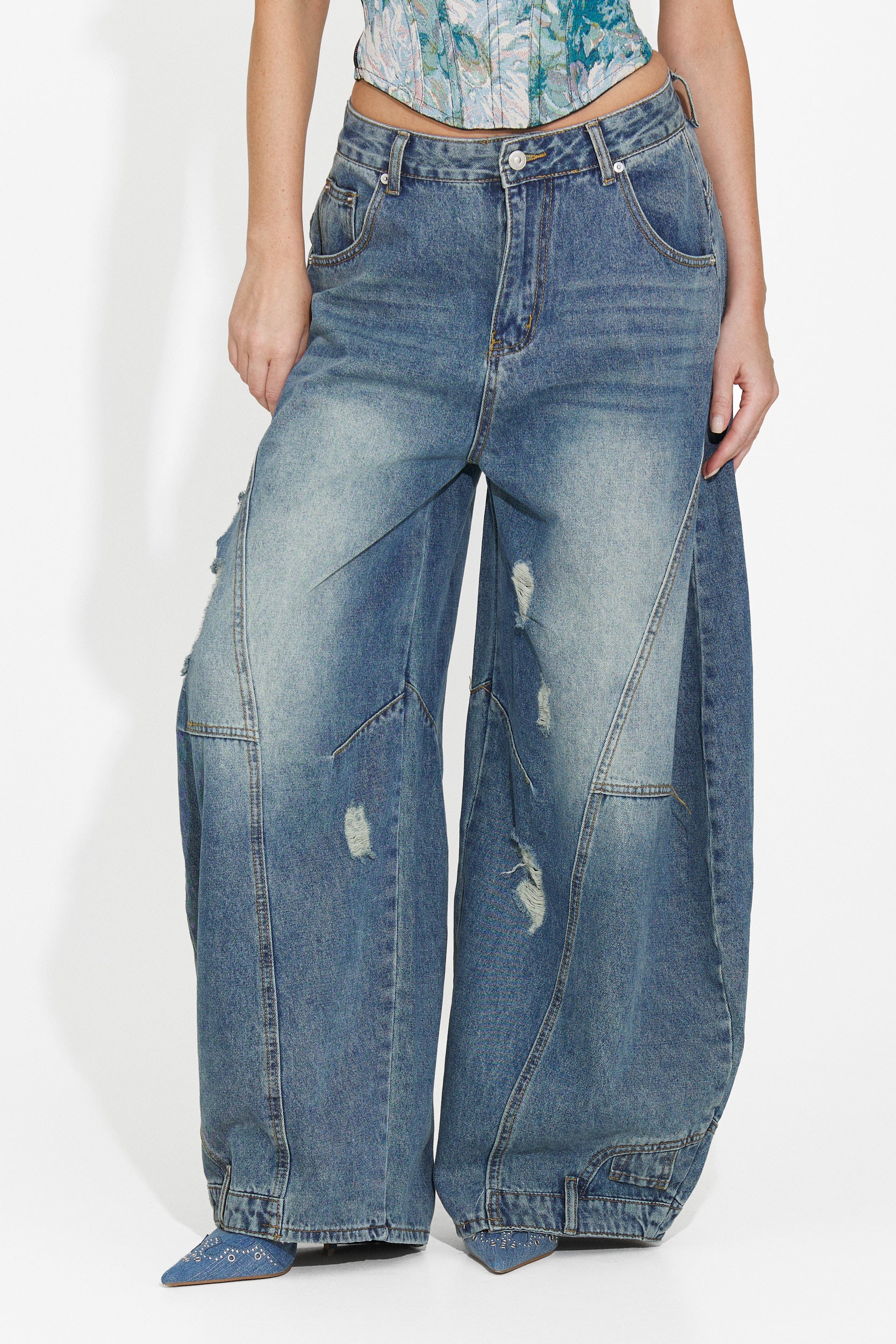 Jeans donna casual blu scuro Renelia Bogas