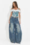 Jeans donna casual blu scuro Renelia Bogas